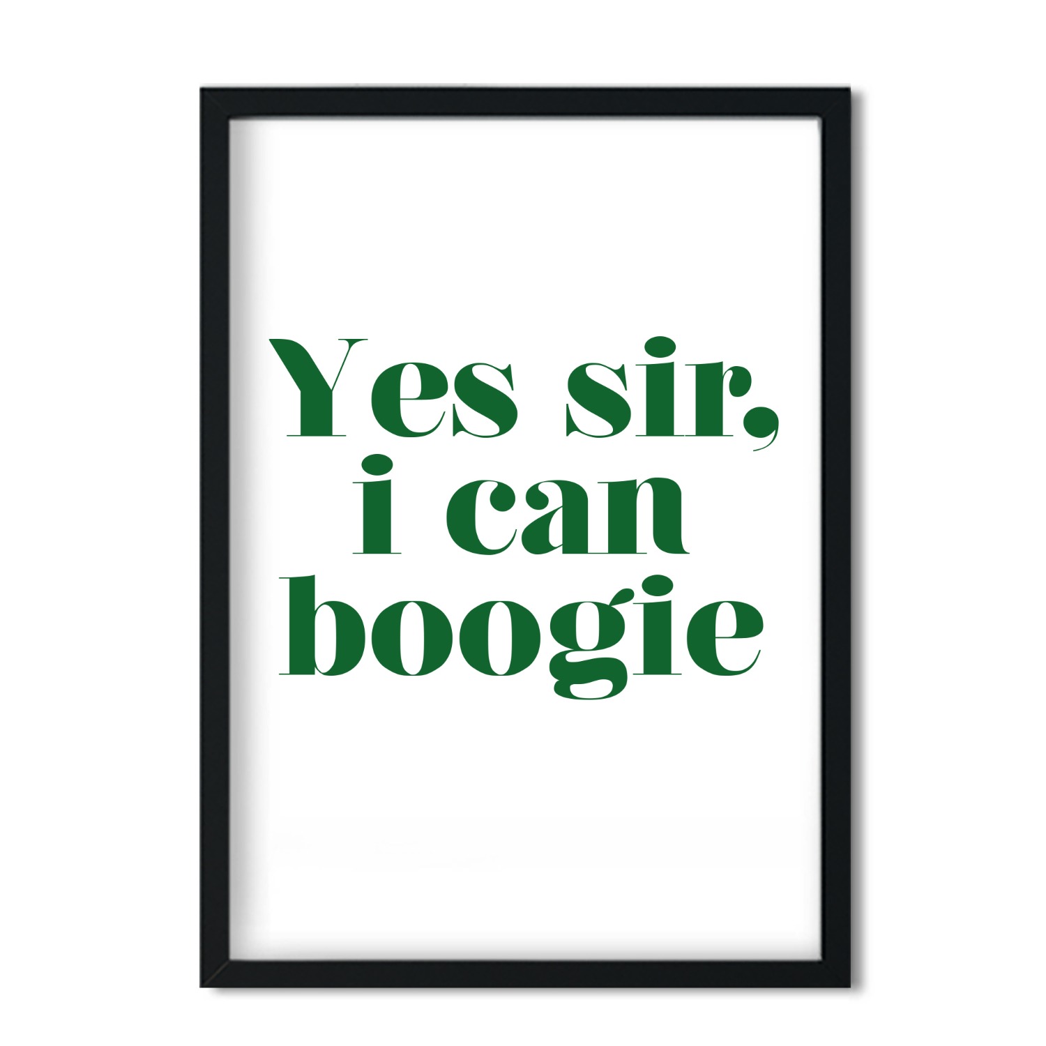 Yes Sir I Can Boogie Giclée Art Print A3 Wolf & Badger