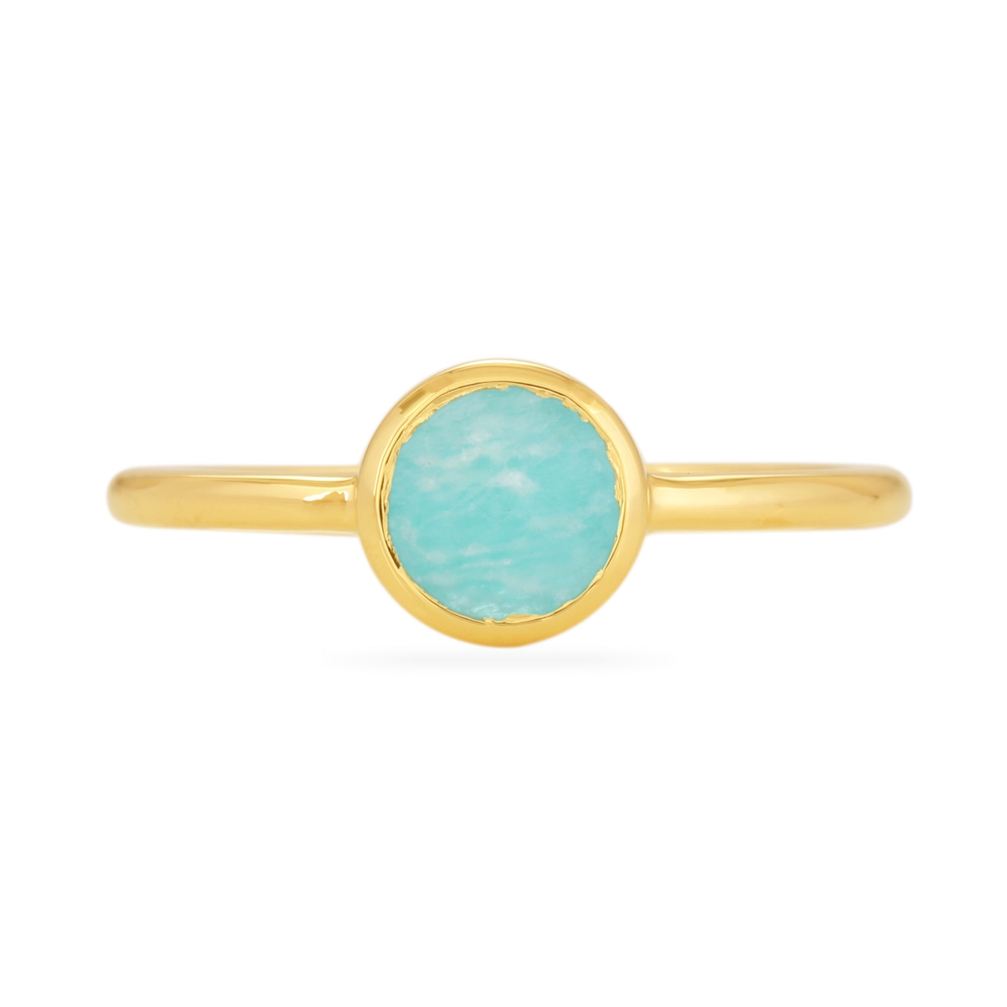 Women’s Amazonite Rose Cut Ring - Gold Karrah Jewellery