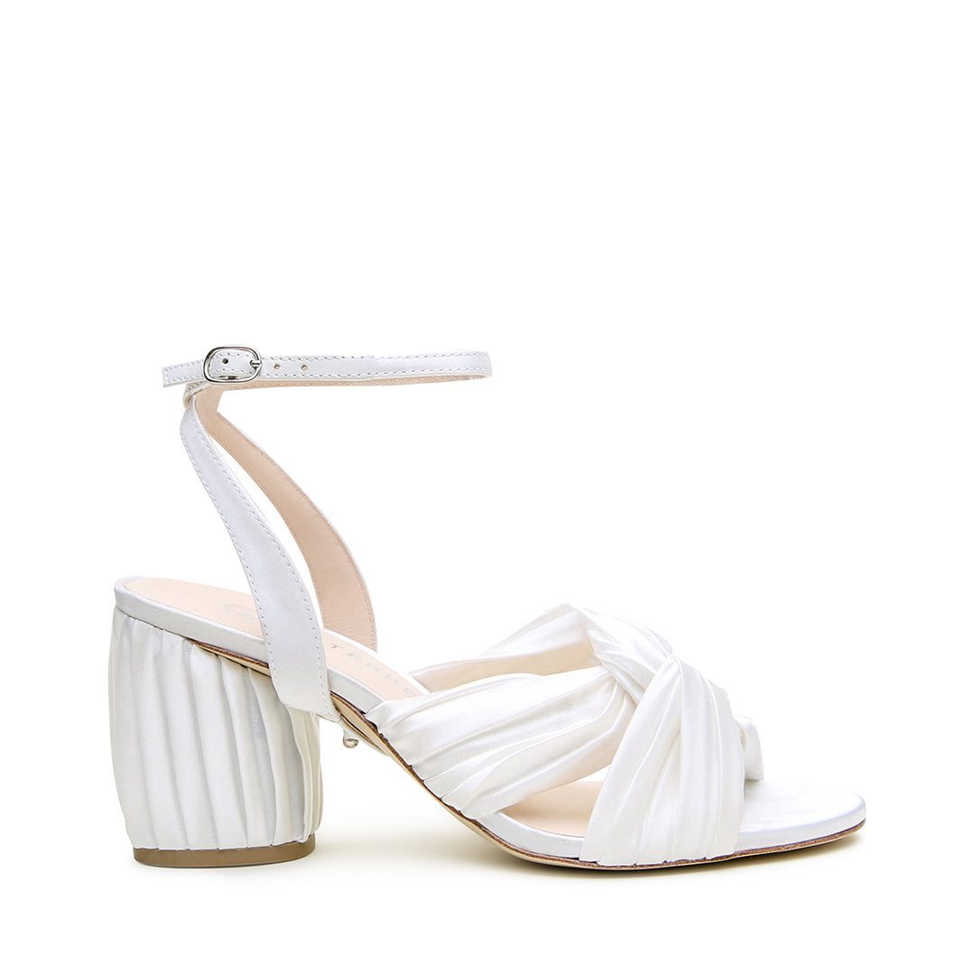 Women’s White Customizable. Ivory Silk Twist Sandal 4 Uk Alterre