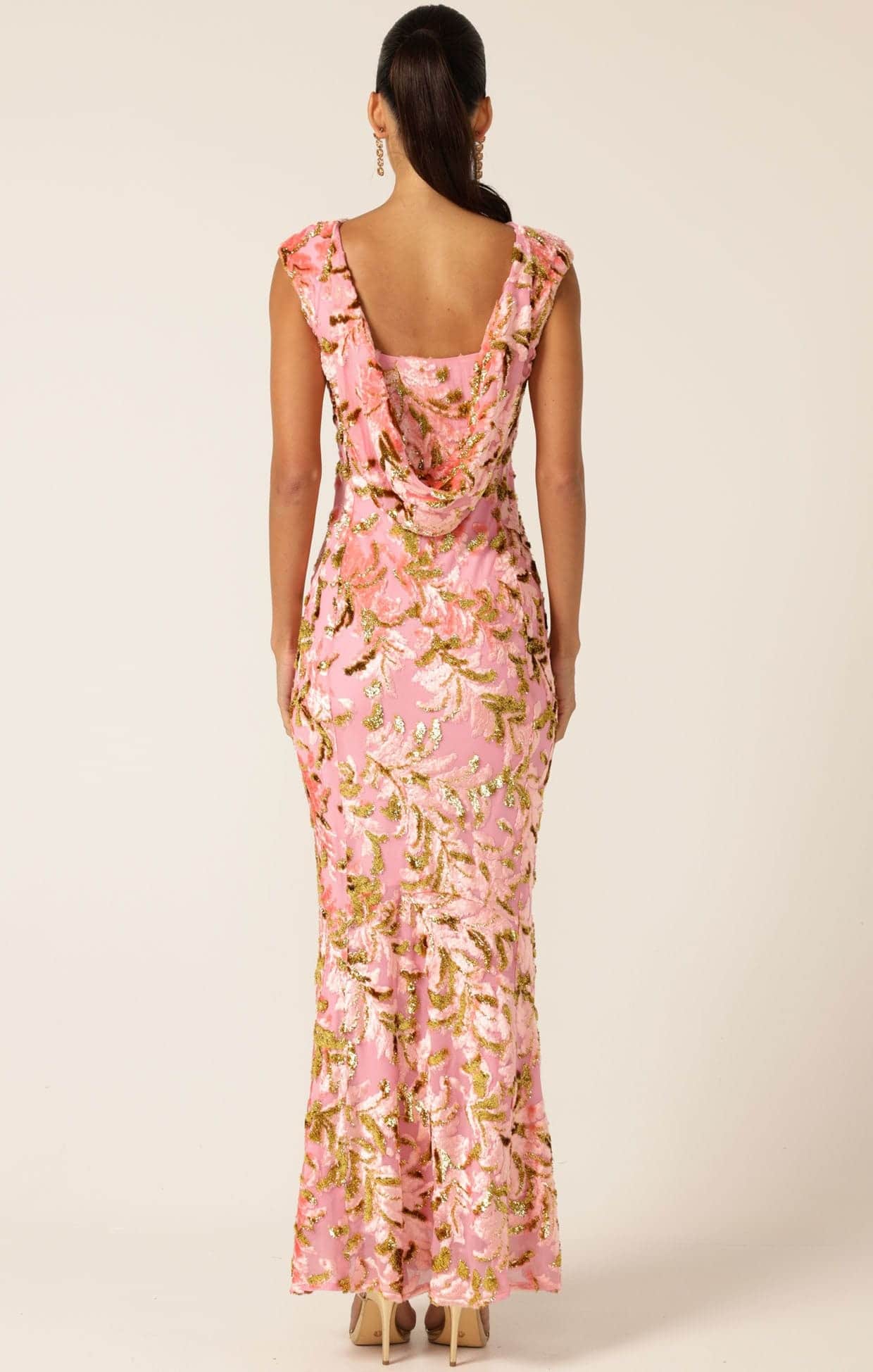 Sacha Drake Maxi Dress - Gold/pink