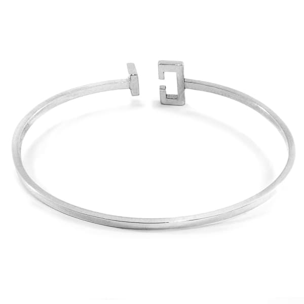 Anchor & Crew Soames Gate Midi Wayfarer Silver Bangle In Silver