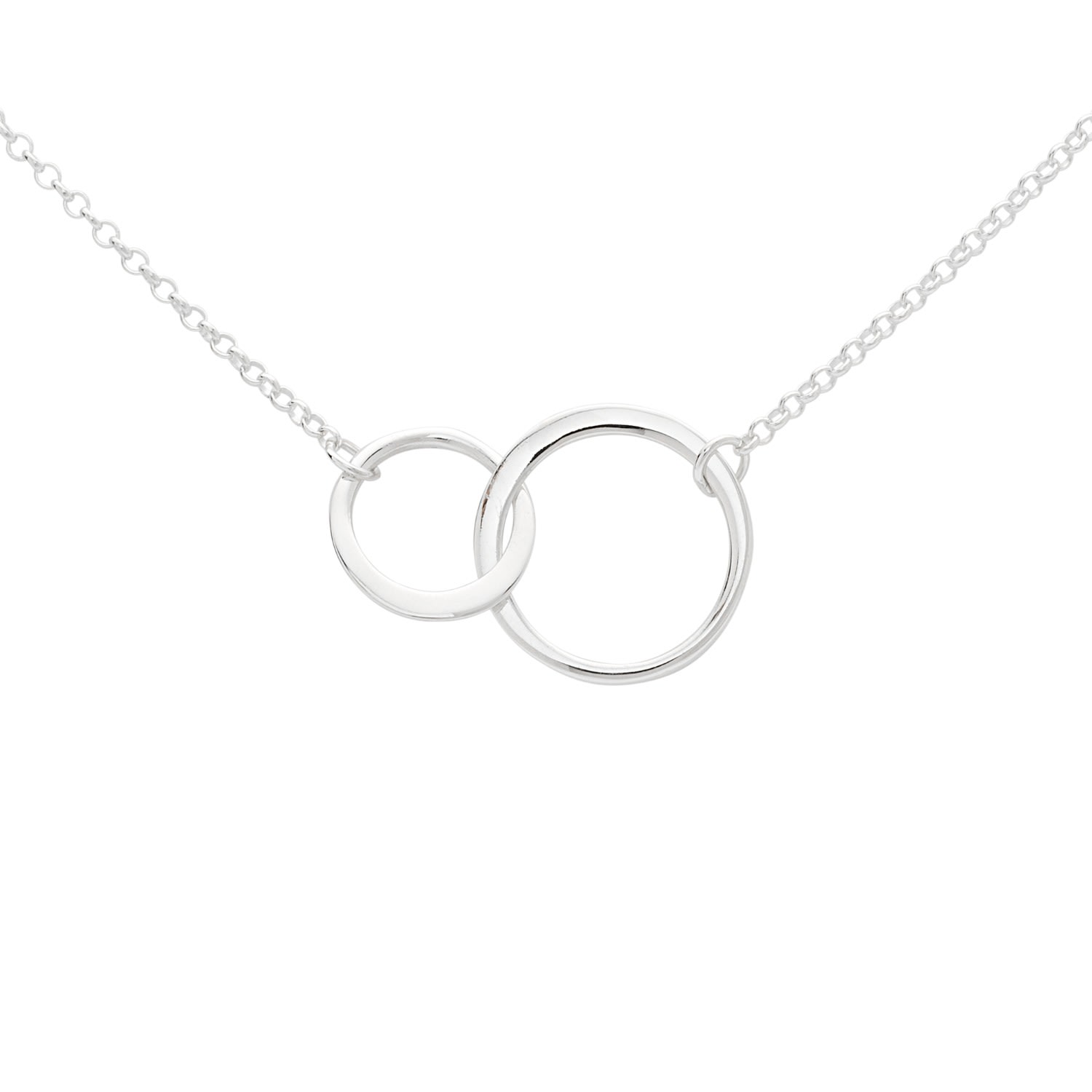 Lily Charmed Women's Sterling Silver Linked Circles Necklace In Silver