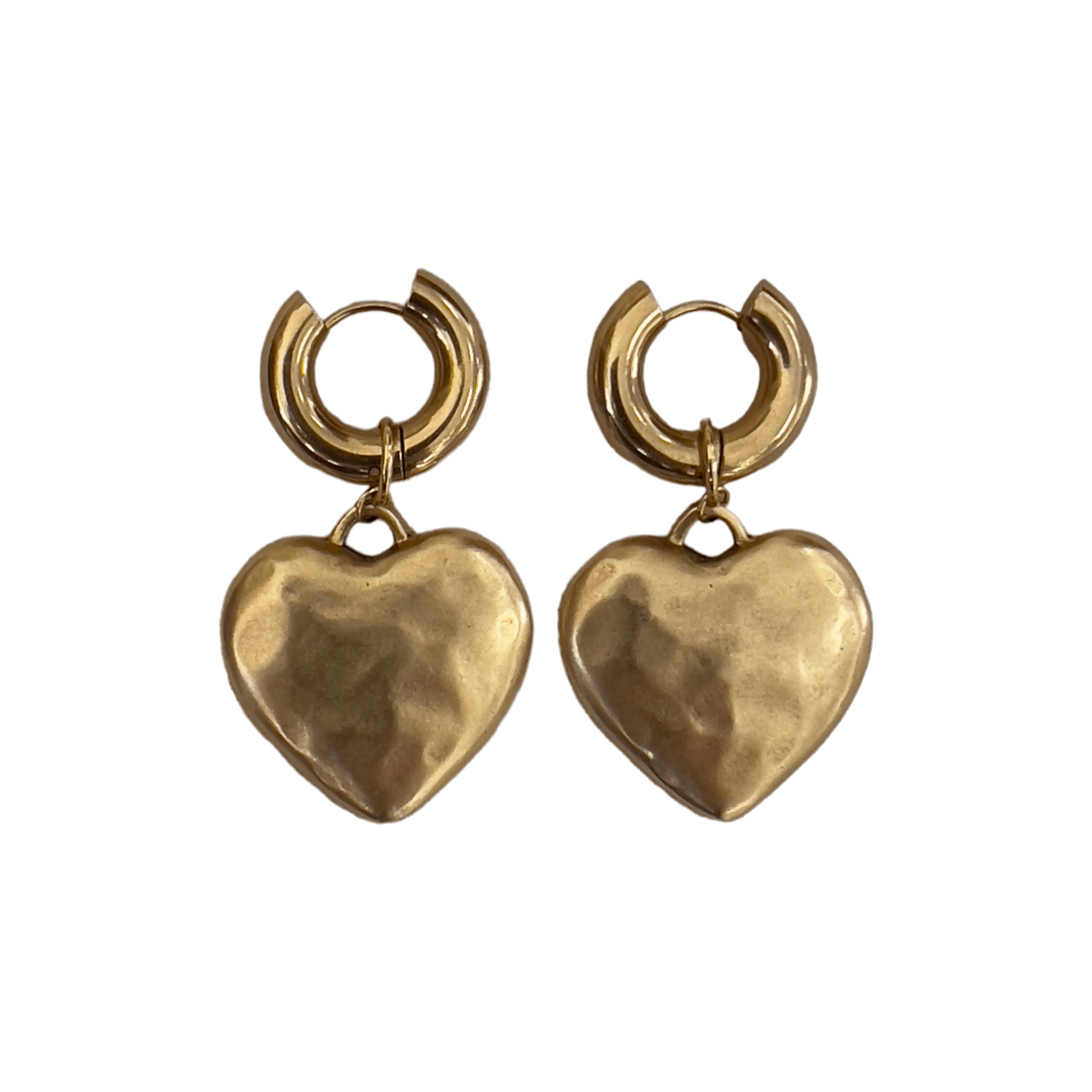 Women’s Cara Gold Heart Earrings Sccollection