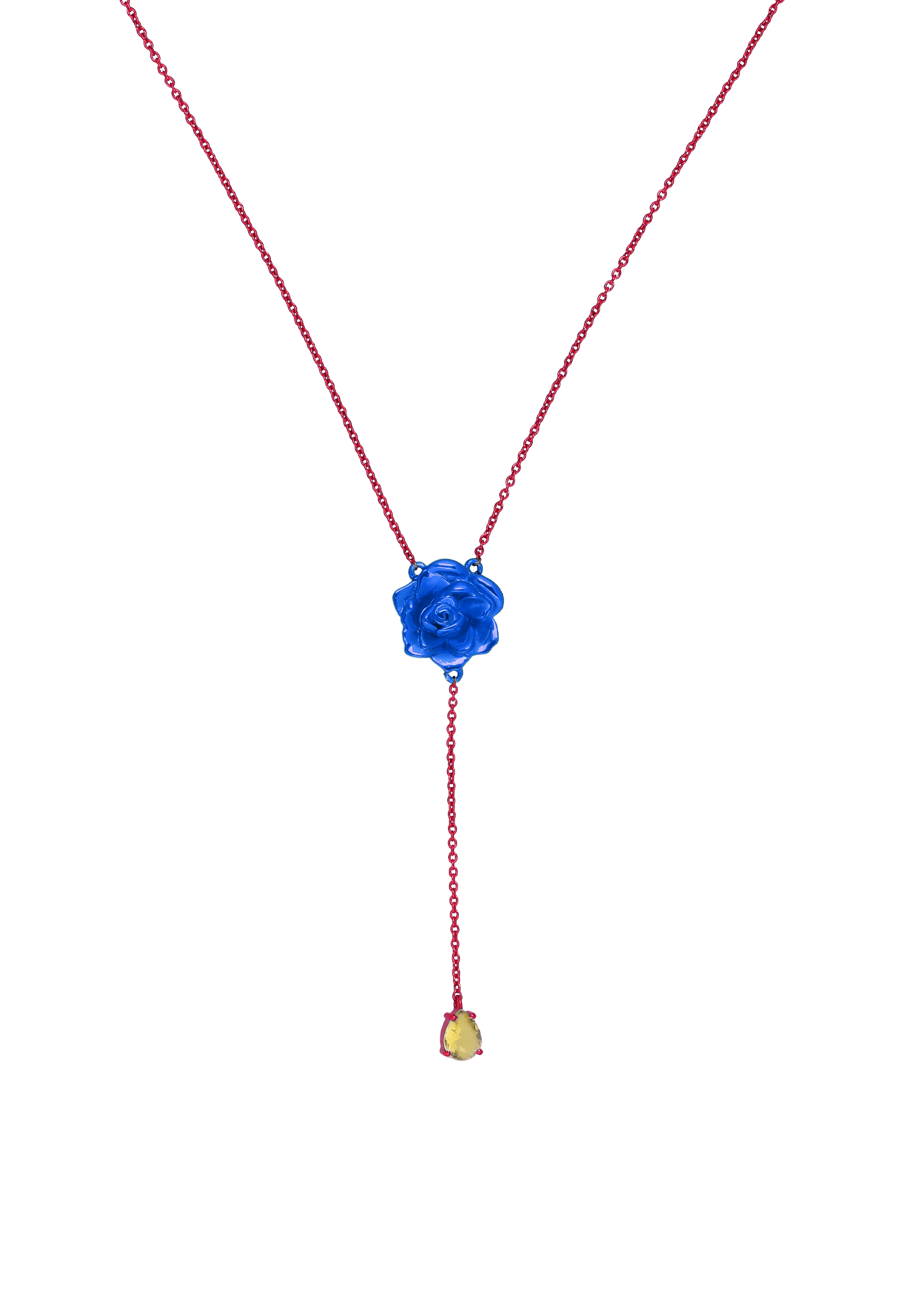 Lavani Jewels Women's Blue / Pink / Purple Batou Necklace Pink, Blue