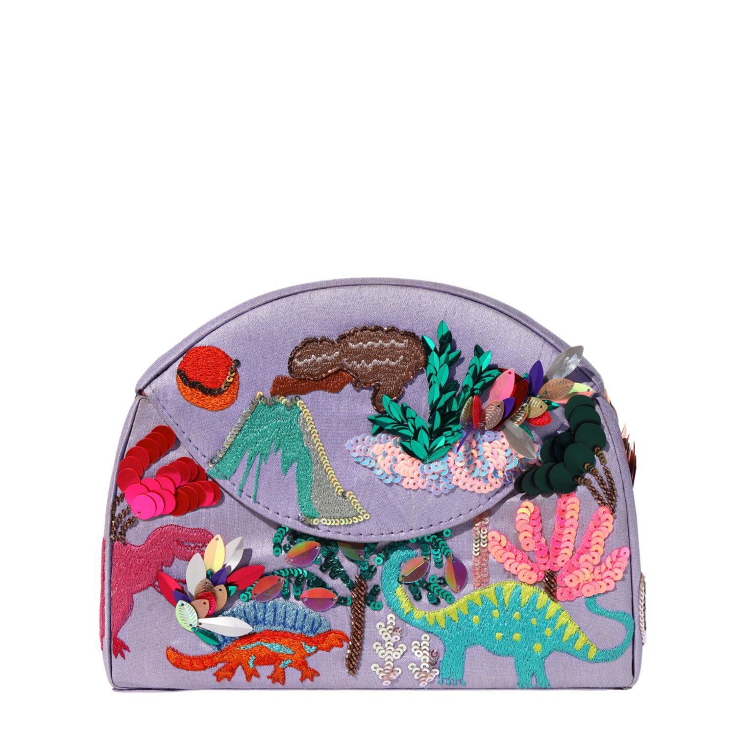 Women's Purple Jurassic Half Moon Bag | Simitri