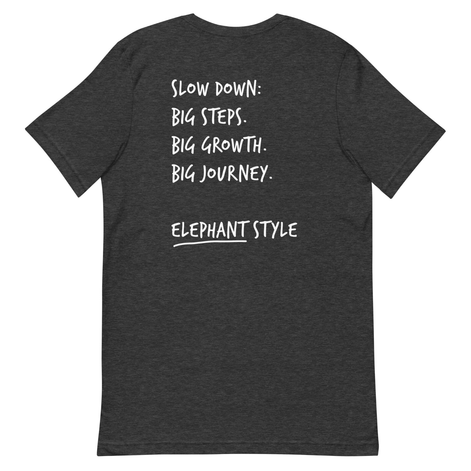 Anchor & Crew Heather Black Think Ocean Elephant Aspirations Cotton Embroidered T-shirt - Women In Black