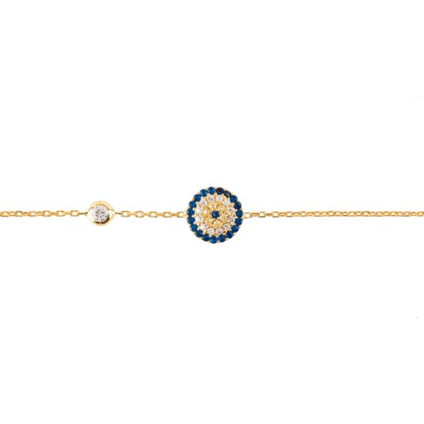 LATELITA LONDON WOMEN'S EVIL EYE BRACELET GOLD