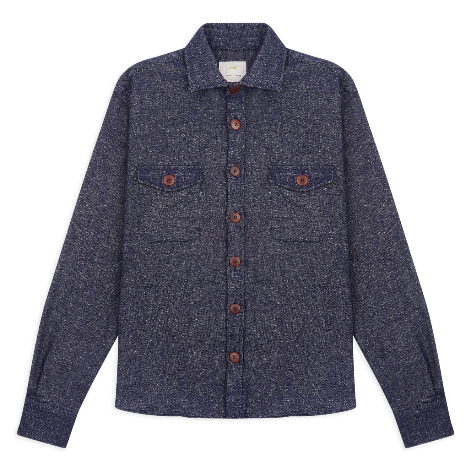 Men’s Blue Over Shirt - Navy XXL Burrows & Hare