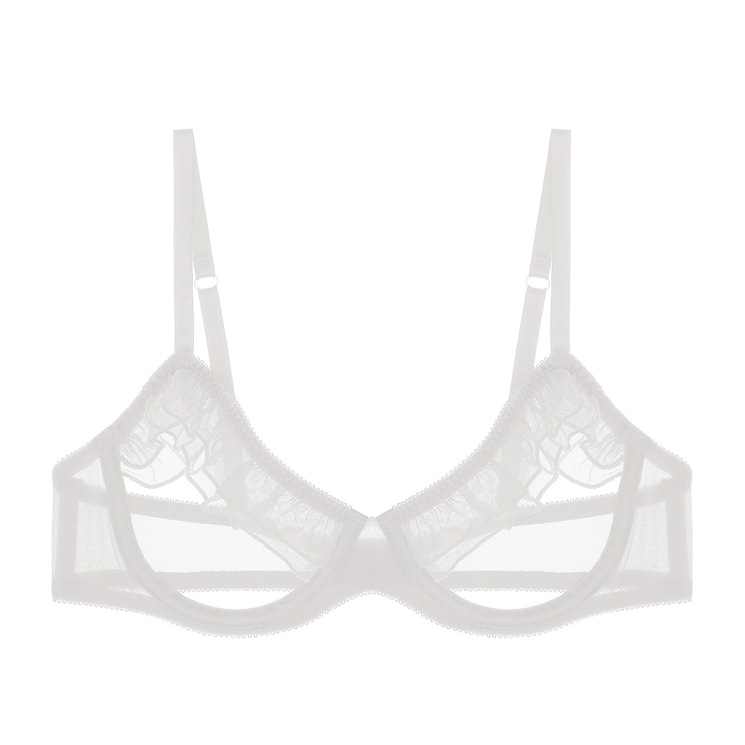 Journelle Odette Open Cup Underwire Bra In White