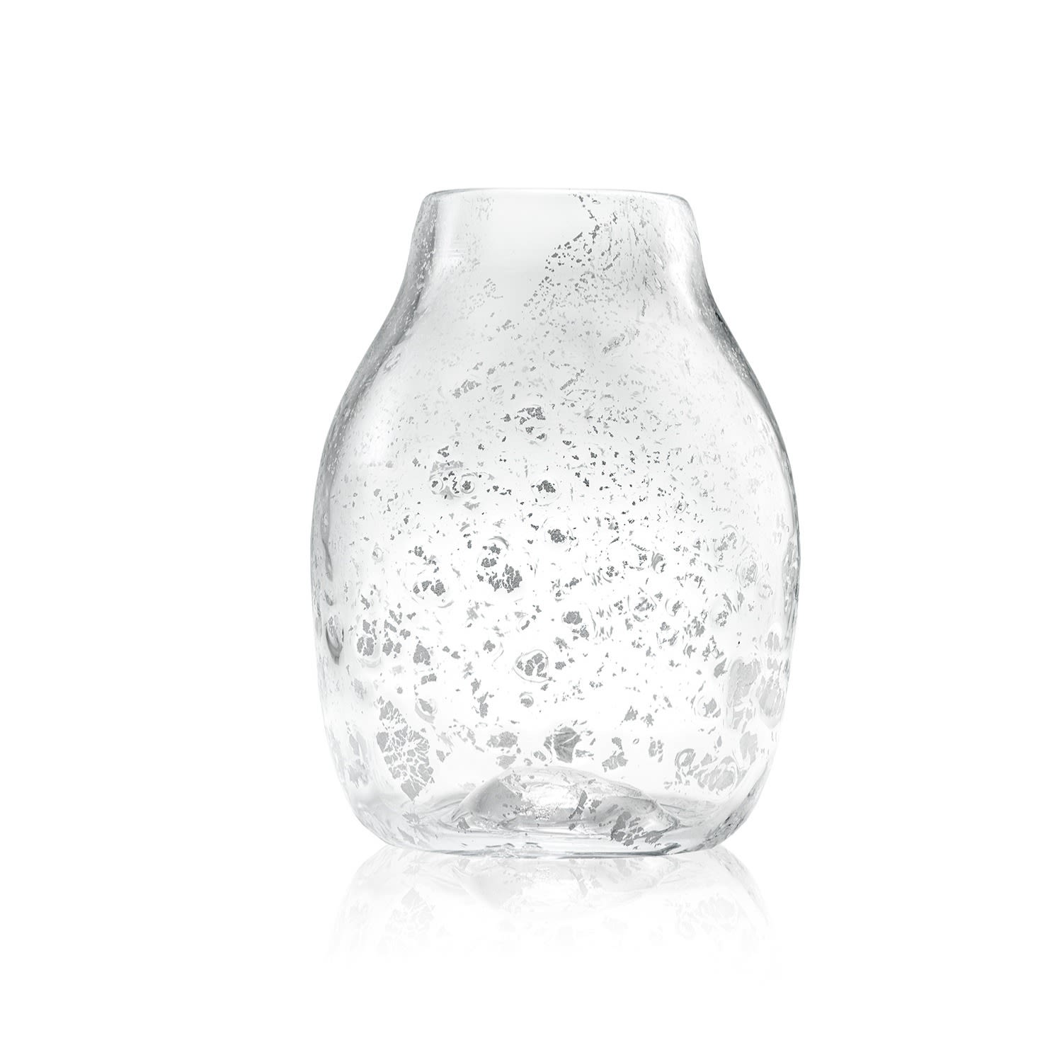 Fleck Vase, Silver Molten 1090