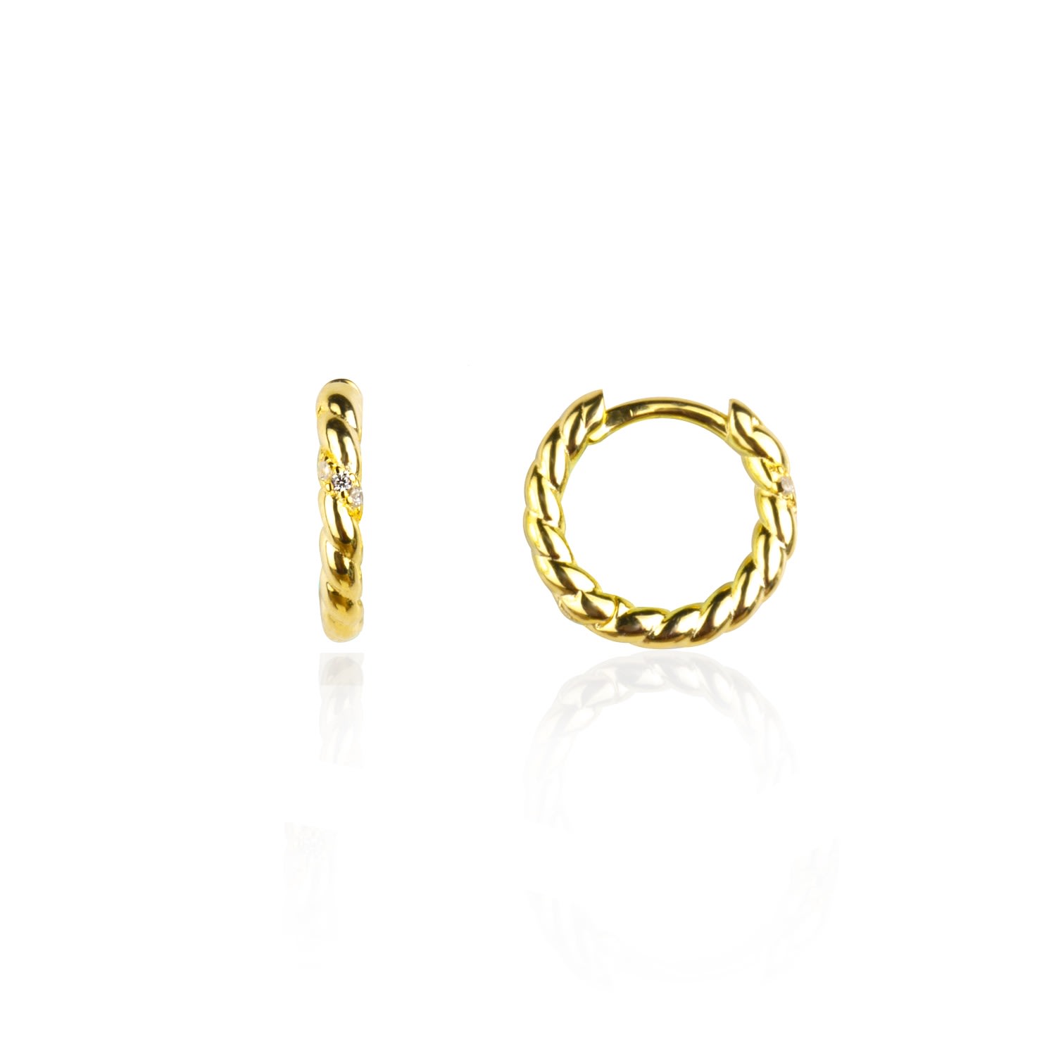 Women’s Mini Huggie Hoop Earring -Gold Ep Designs