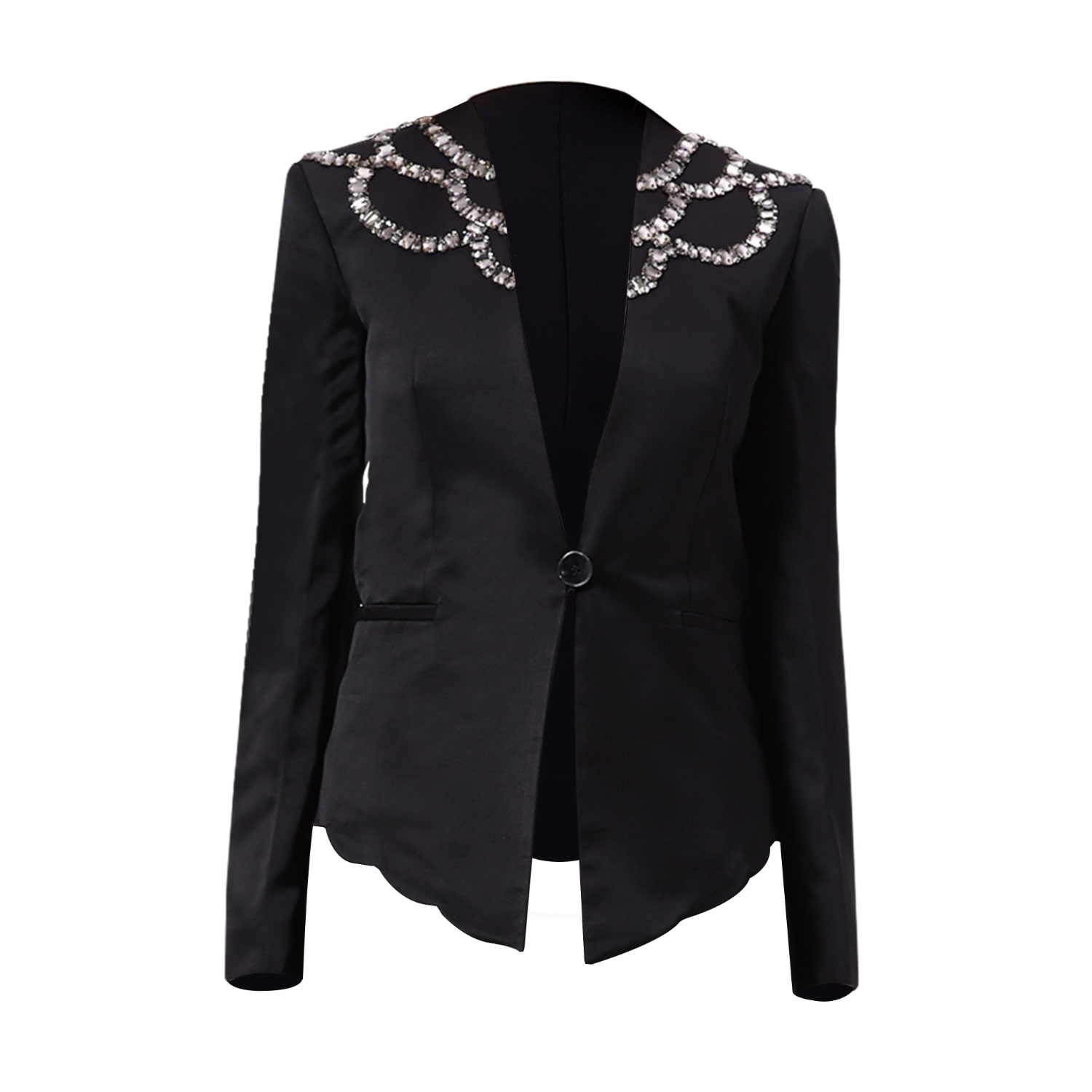 Noushella Women's Magnolia Suit In Bejewelled Black In Black