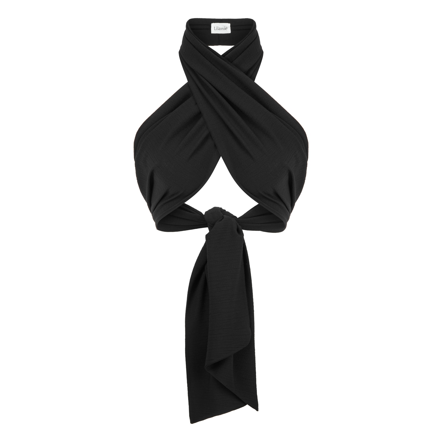 Lilamie Women's Black Amalfi Cross Top In Black