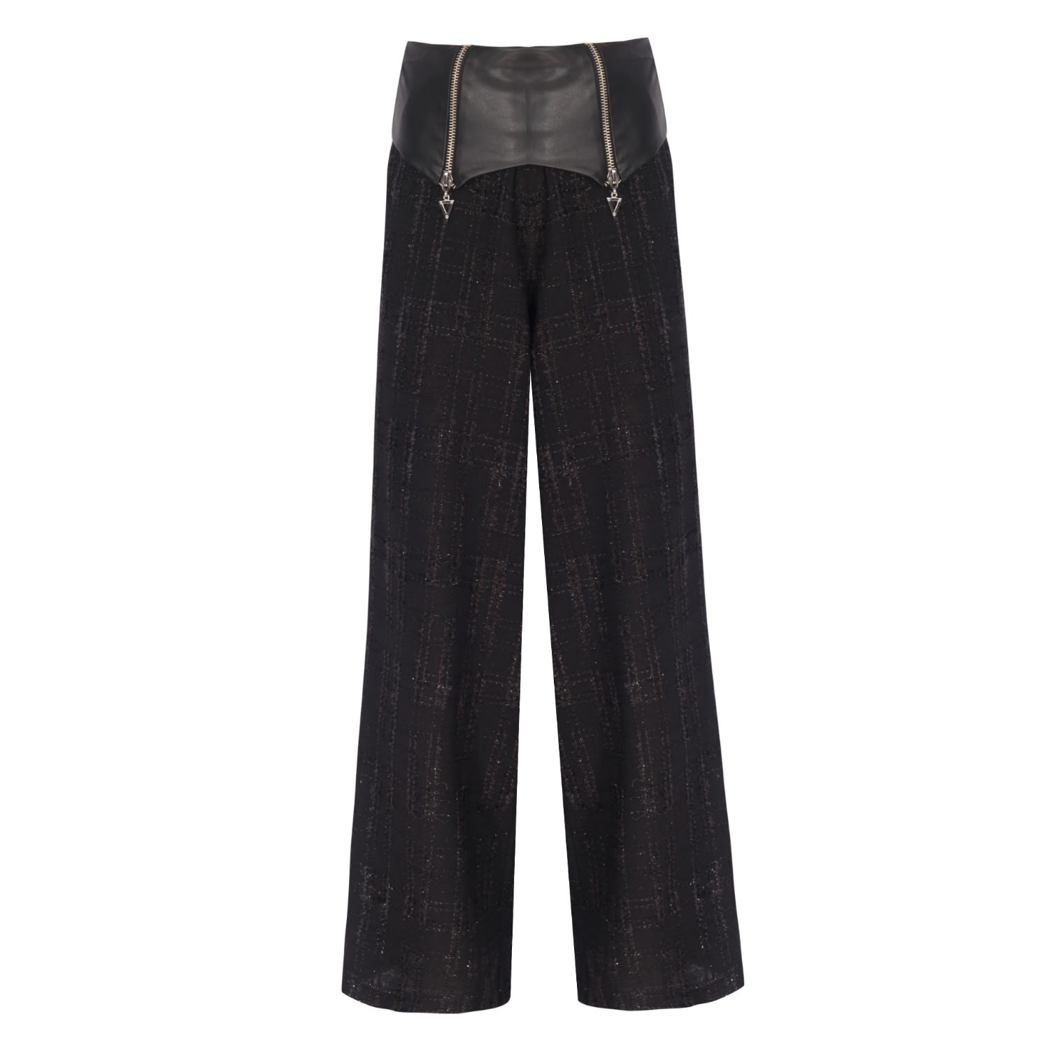Women’s Black Vega Tweed Maxi Pants Large Mirimalist