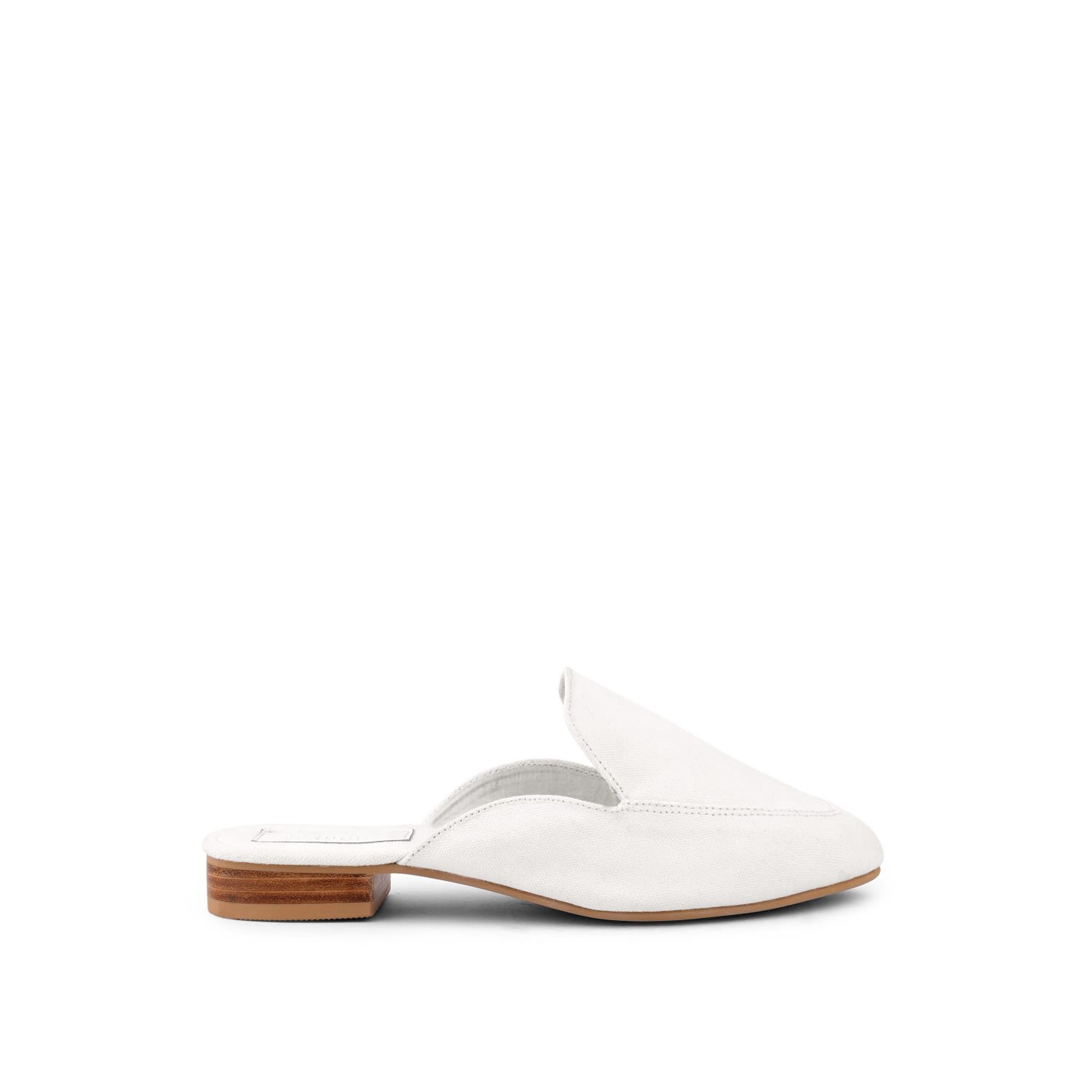 Rag & Co Women's Calico White Organic Canvas Mules