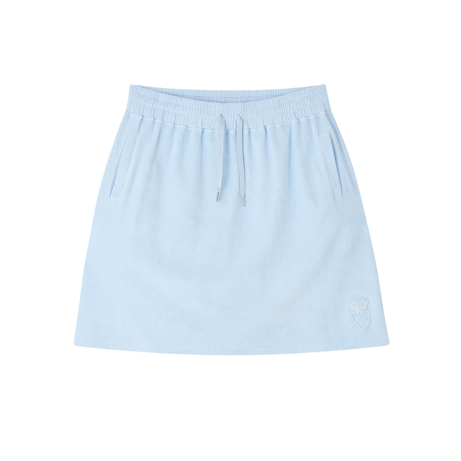 Women’s Organic Terry Skirt - Sky Blue Extra Small Planet Loving Company