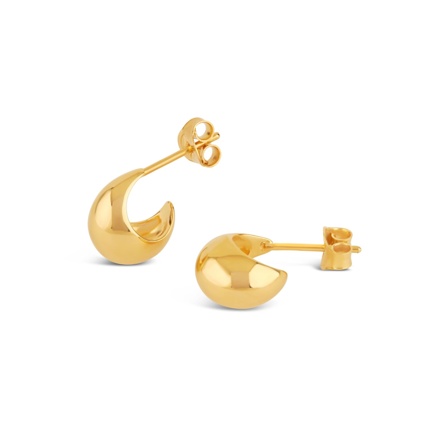 Dinny Hall Gold Plated Vermeil Silver Mini Scoop Hoop Earrings In Gold