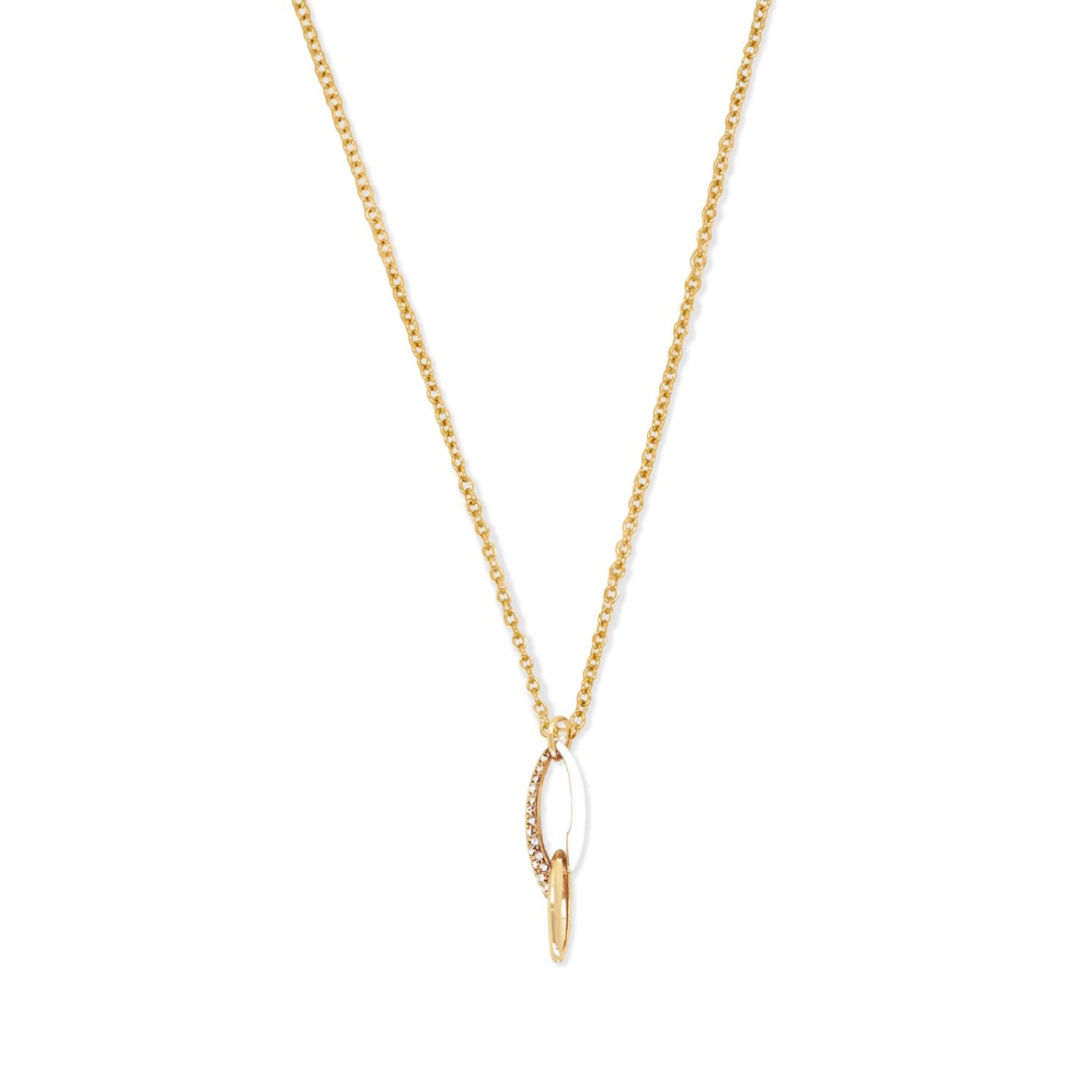 Grossé Women's Gold / White Gold & Crystal Necklace, Series Link