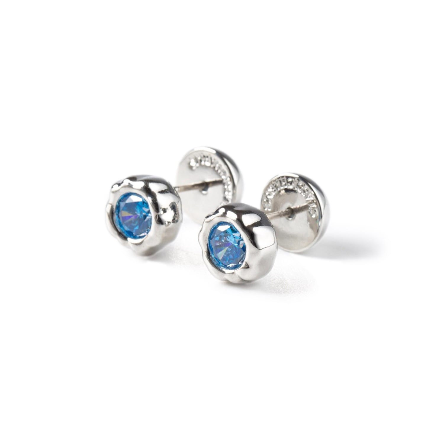 Classicharms Skyler Molten Cubic Zirconia Stud Earrings In Neutral