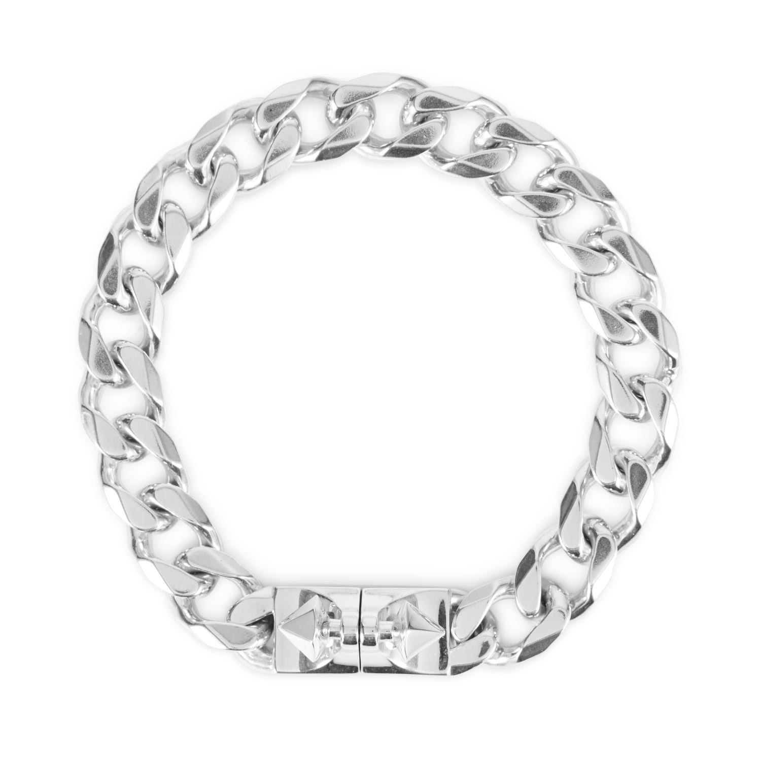 Kasun Women's Iron Maiden 10mm Silver Bracelet In Silver