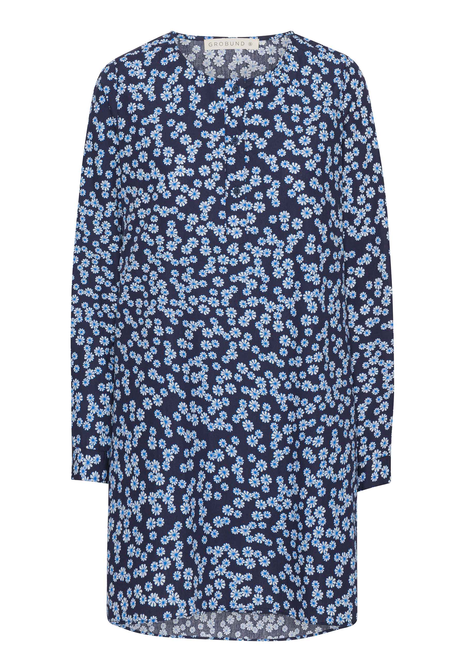 Grobund Women's  Johanne Tunic - The One In Blue With Flowers In Blue
