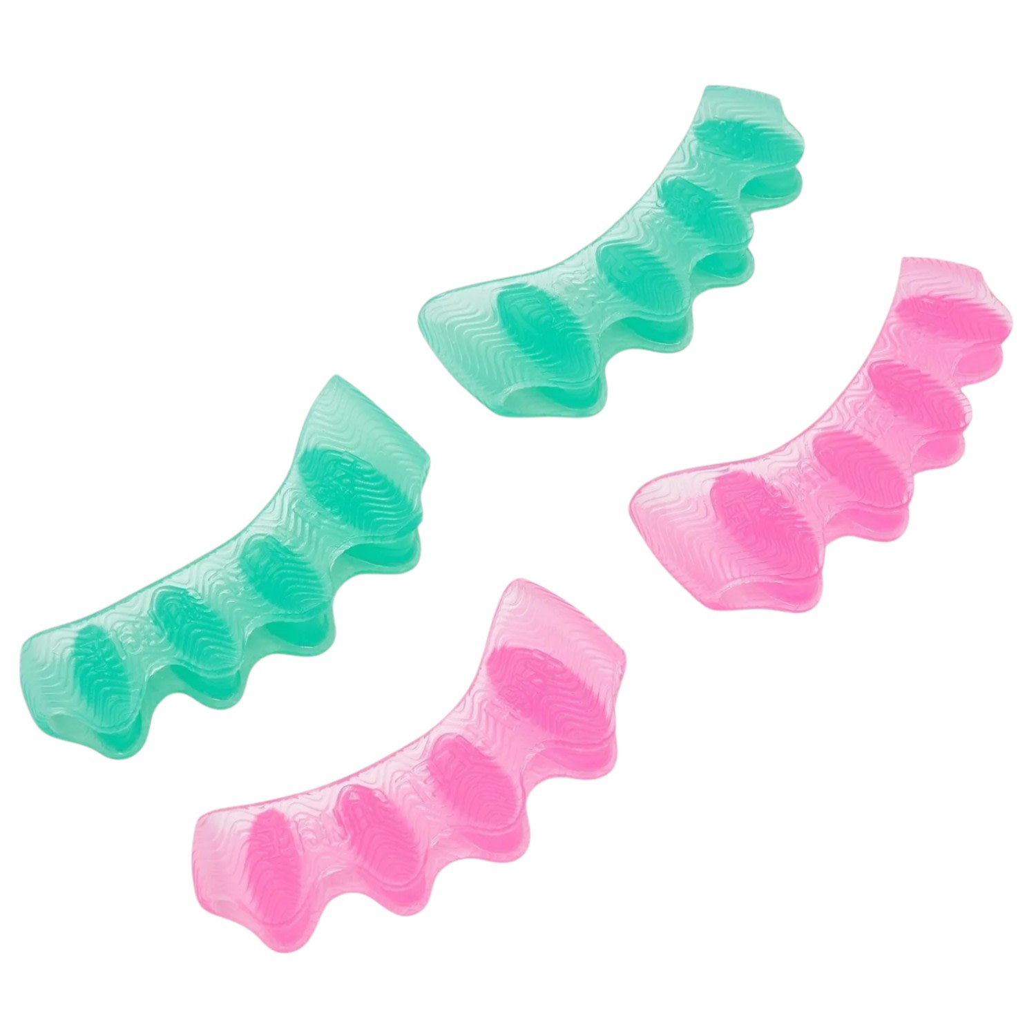 High Heel Jungle By Kathryn Eisman After Party Silicon Gel Toe Separators- 2 Pairs In Blue/pink