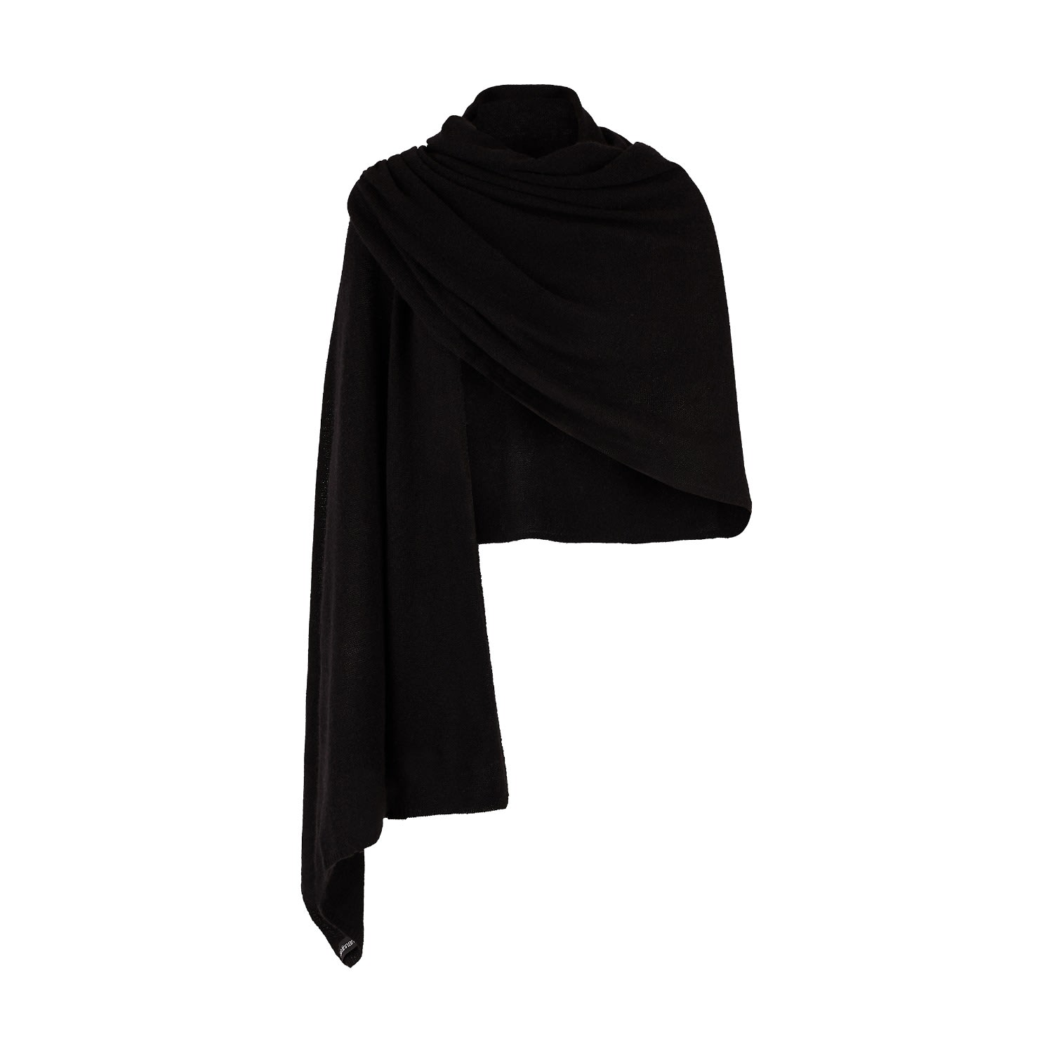 Women’s Black Cashmere Wrap One Size Roisin Linnane