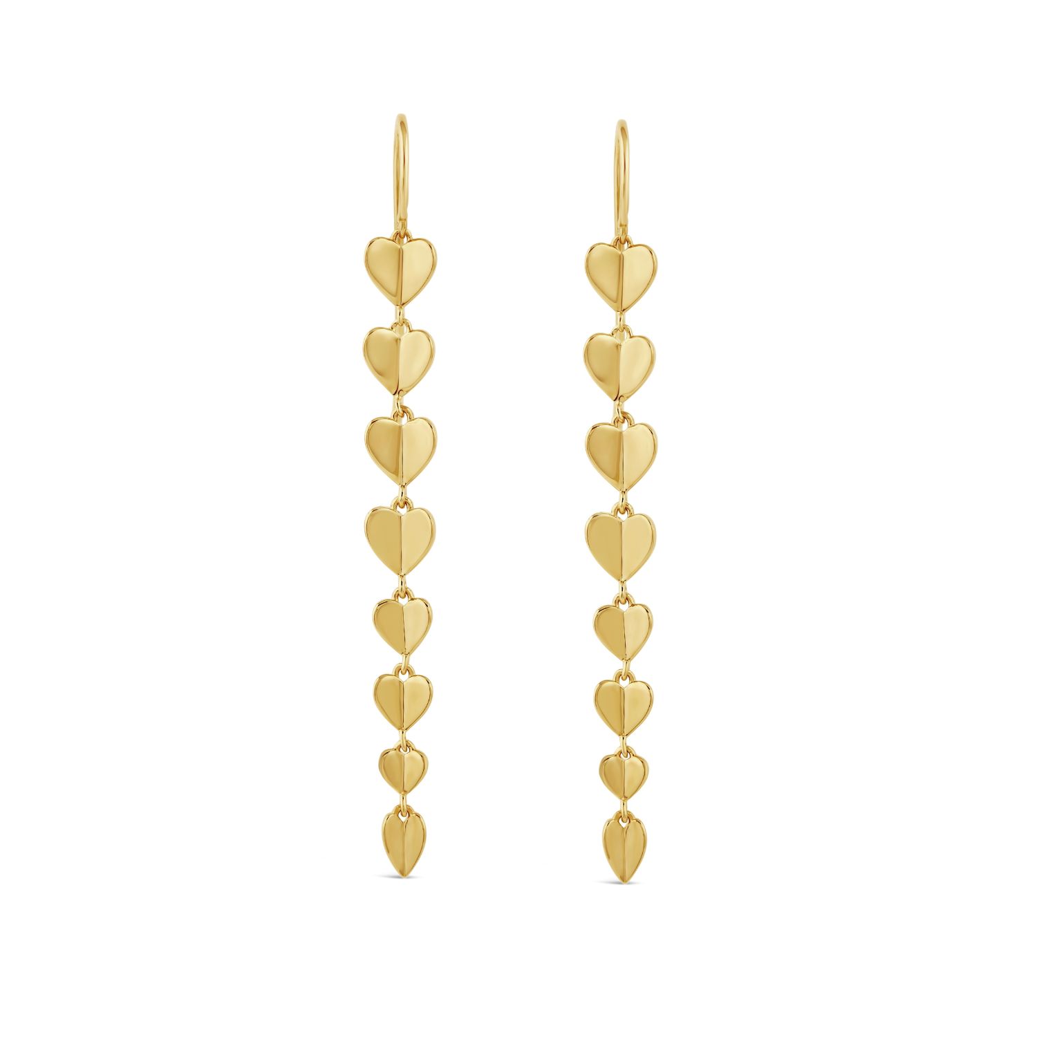 Dinny Hall Women's Gold Folded Heart Column Drops