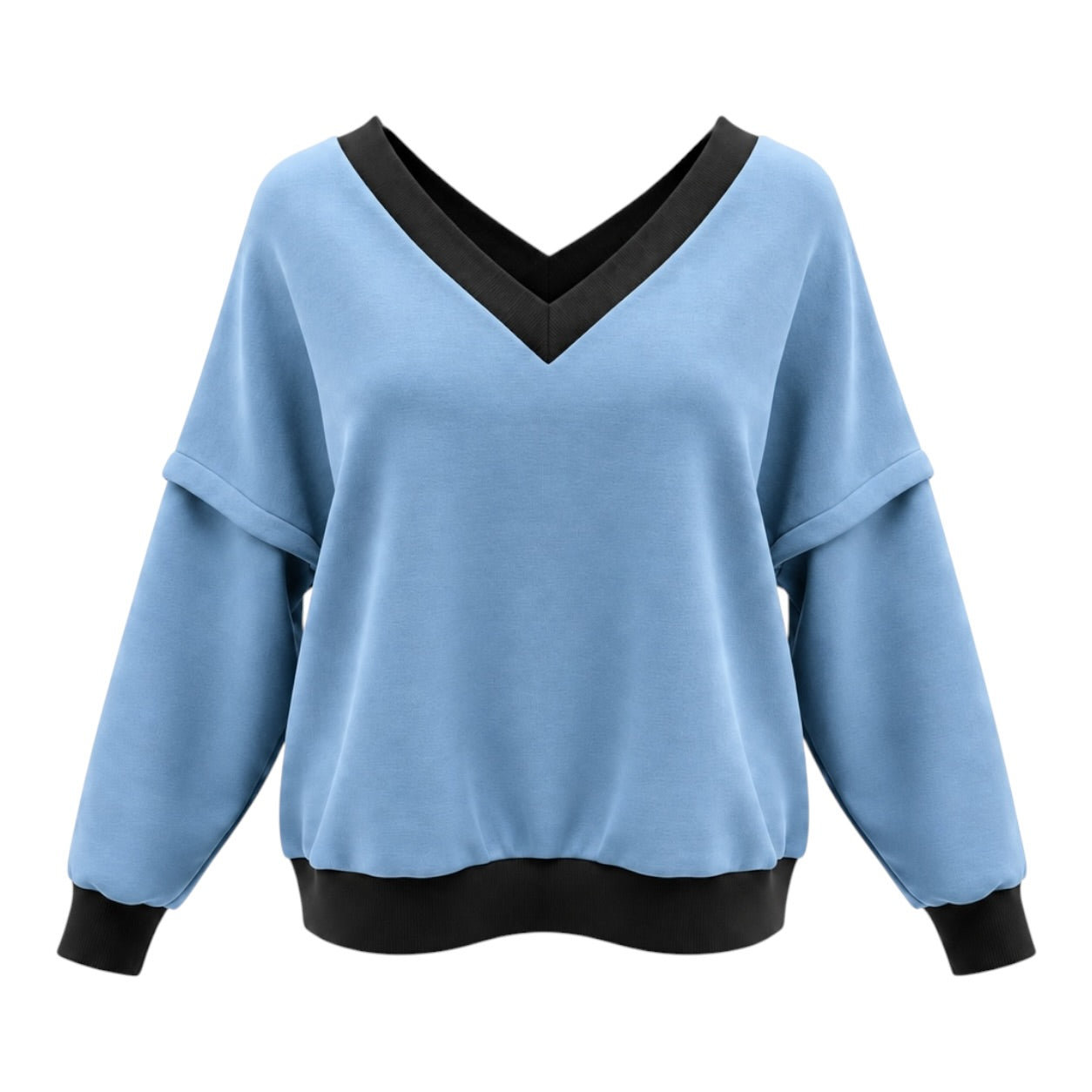 Beira Women's Victoria V-neck Sweatshirt – Blue
