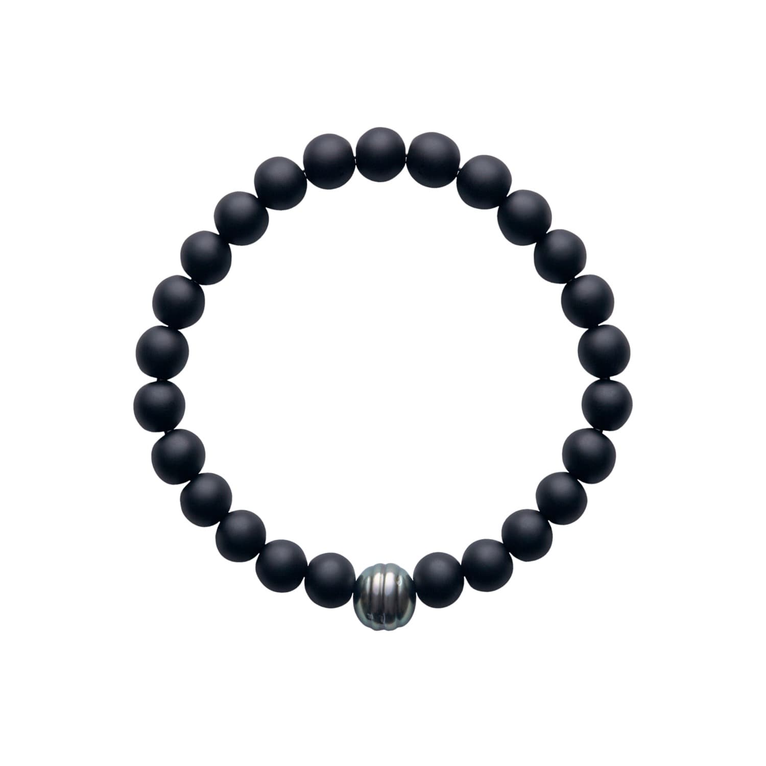 Tahitian Pearl Men's Bracelet - Steel