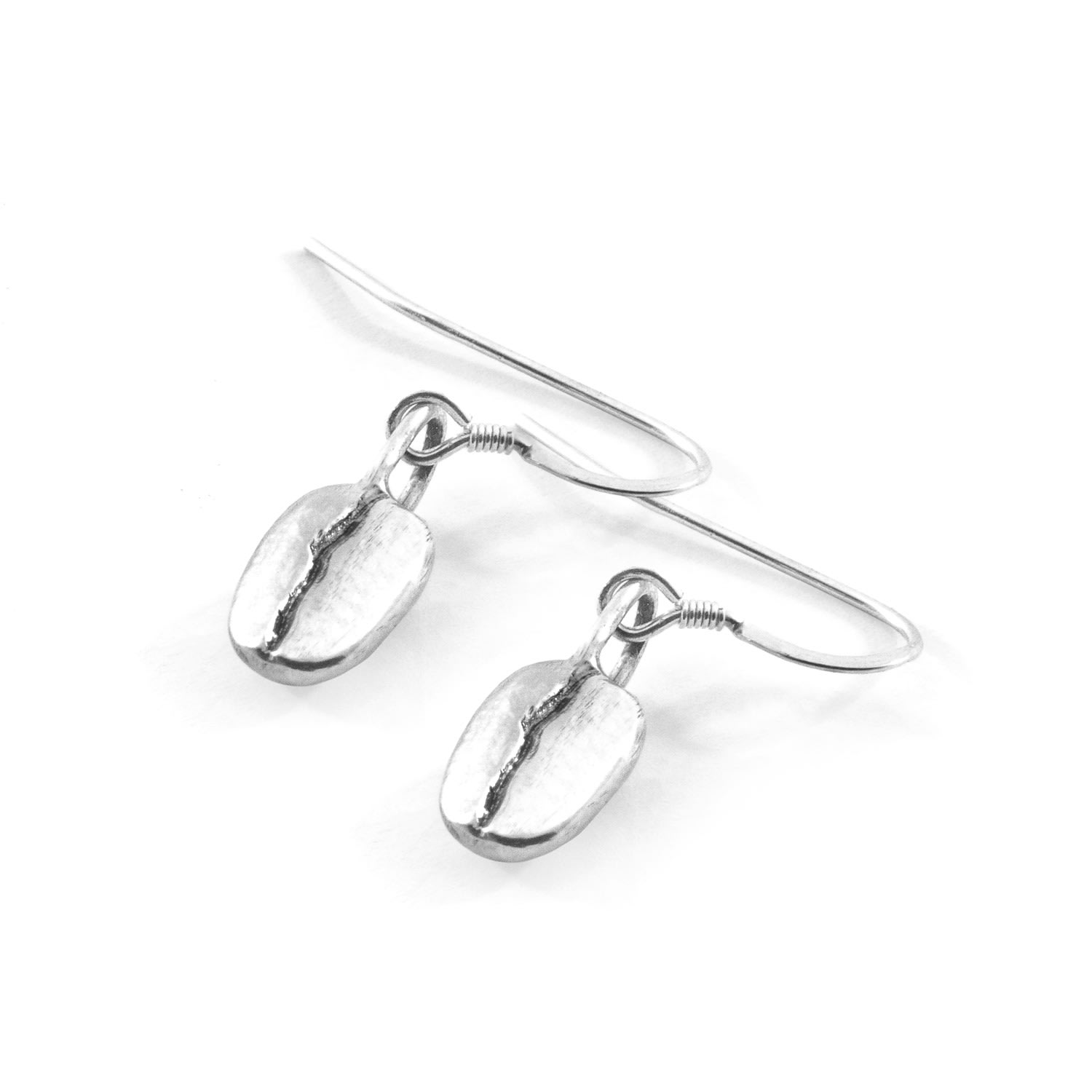 Women’s Gustatory Coffee Bean Silver Earrings Anchor & Crew