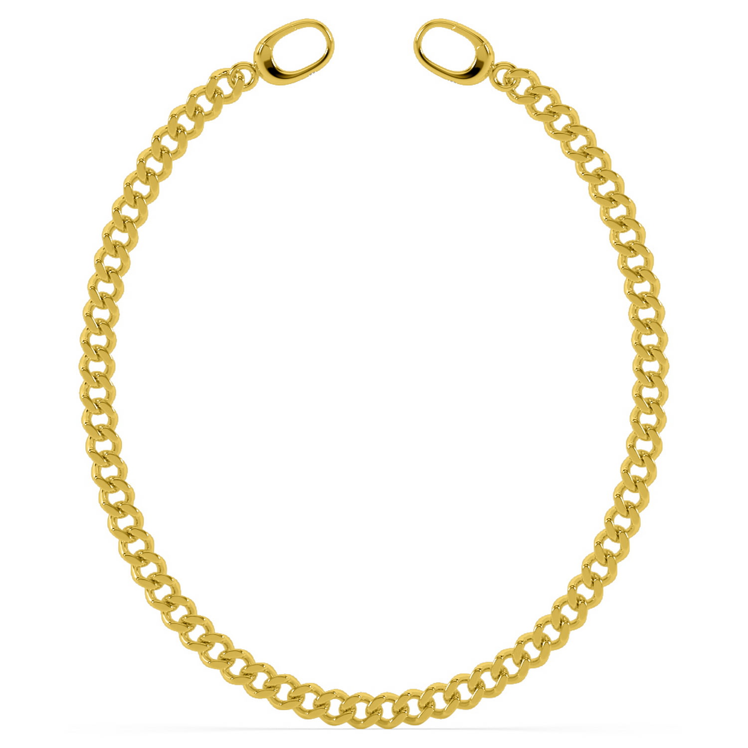 Women’s Baby Cuban Link Anklet - Gold | Oni Fine Jewelry