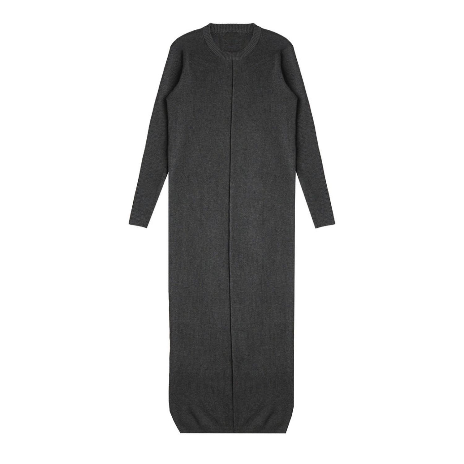Rave On Trend Women's Knitted Maxi Dress In Grey In Animal Print
