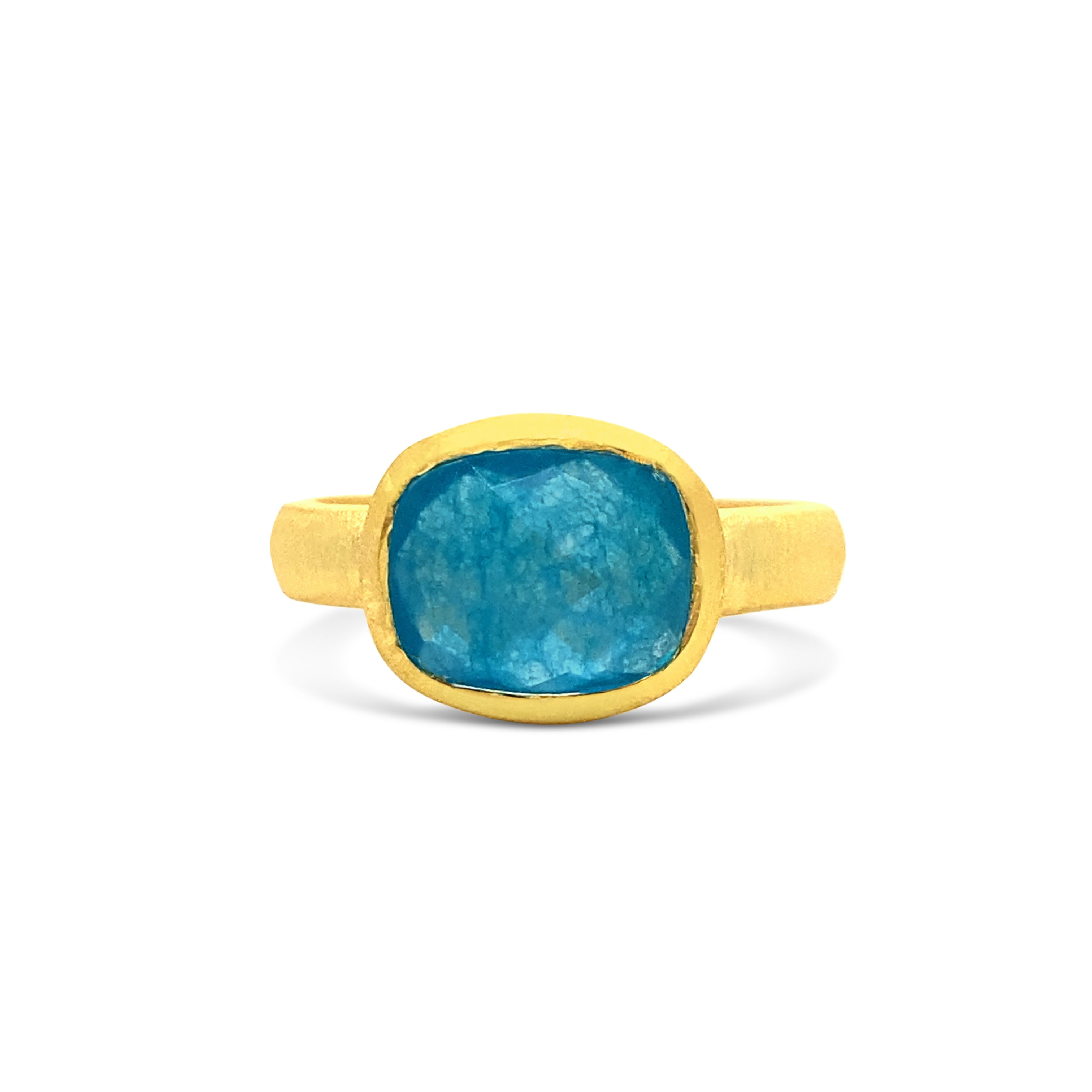 Women’s Gold / Blue Paradise Ring In Teal Gem Bazaar Jewellery