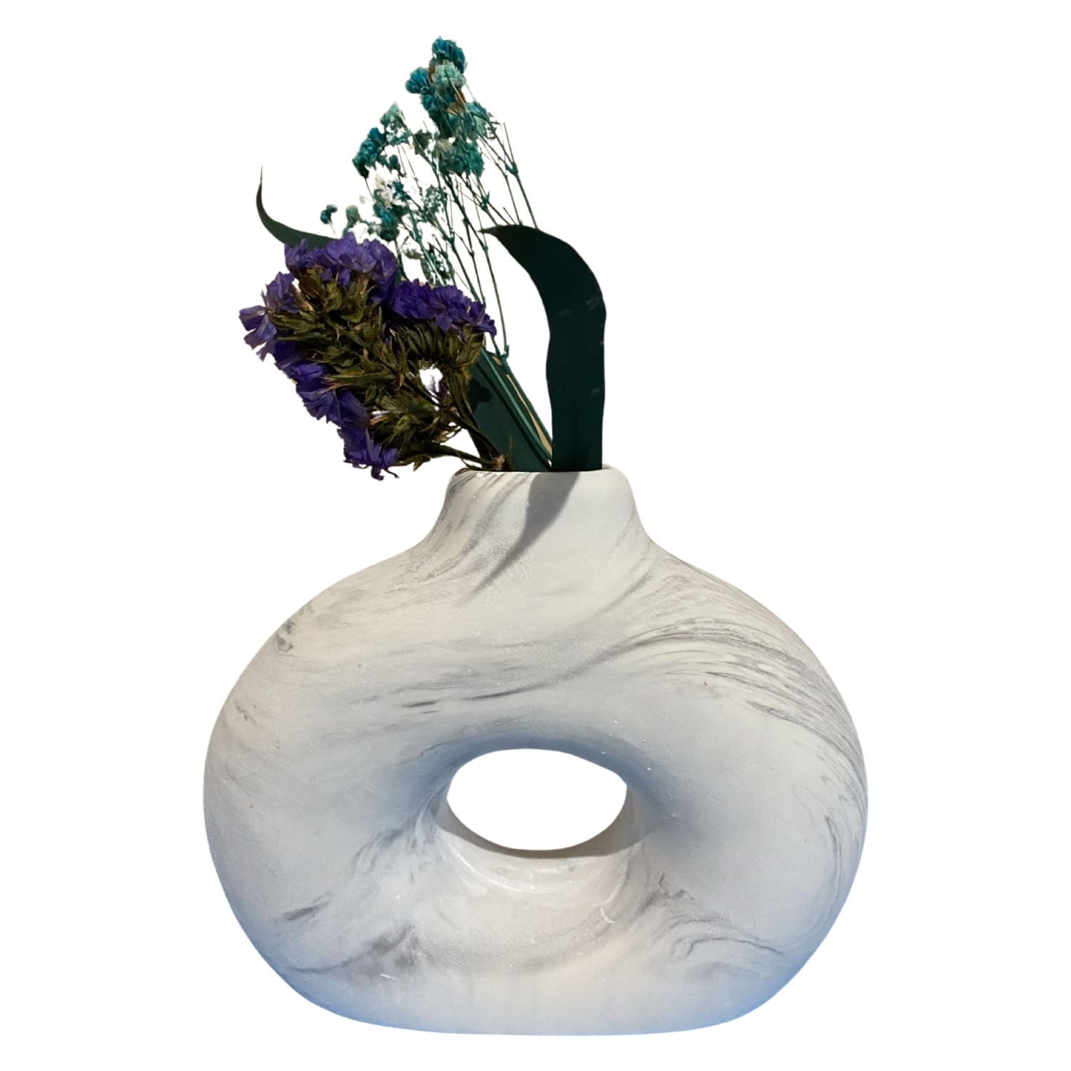 By Shax White Doughnut Vases In Multi