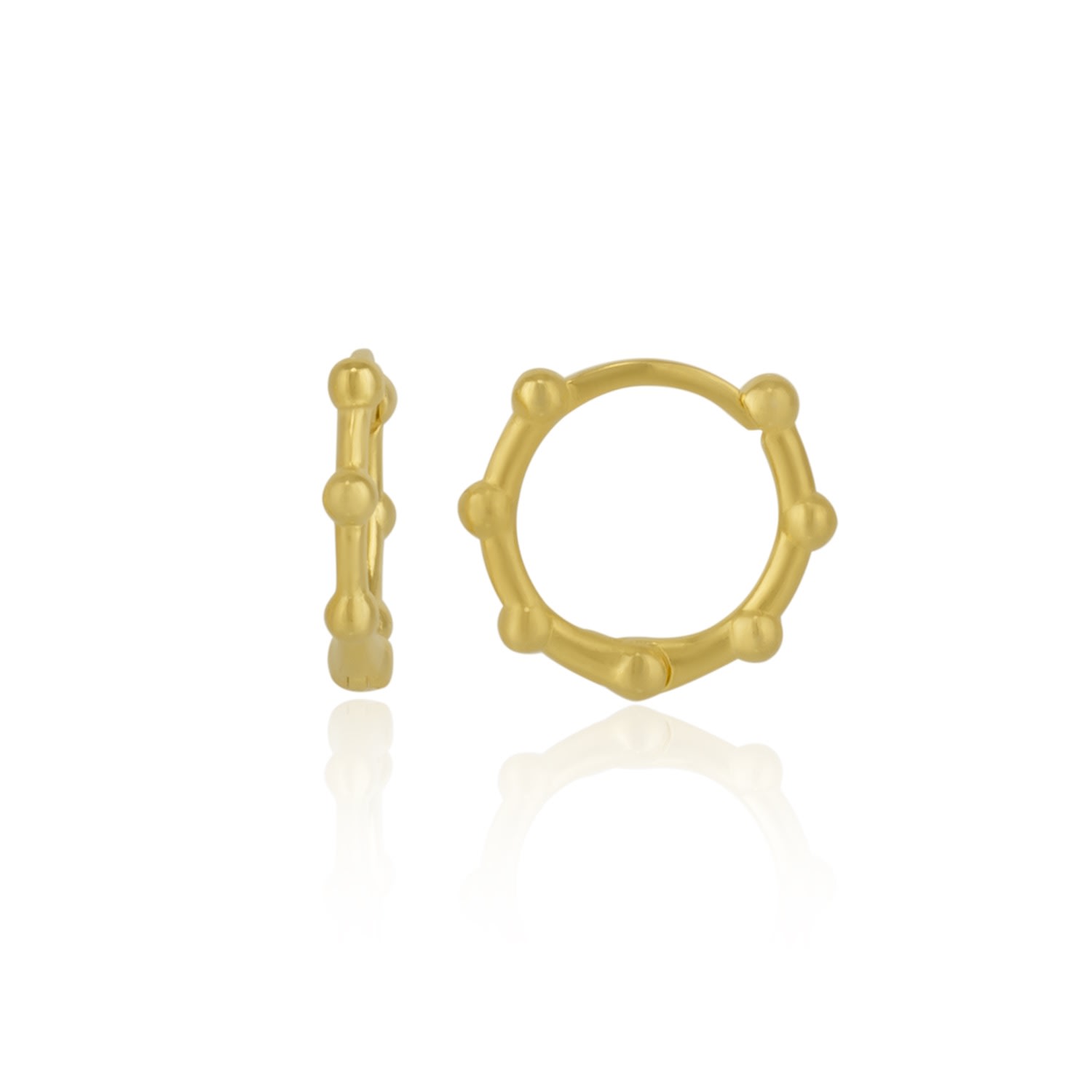 Spero London Women's Gold Seven Bead Sterling Silver Hoop Earrings In Gold