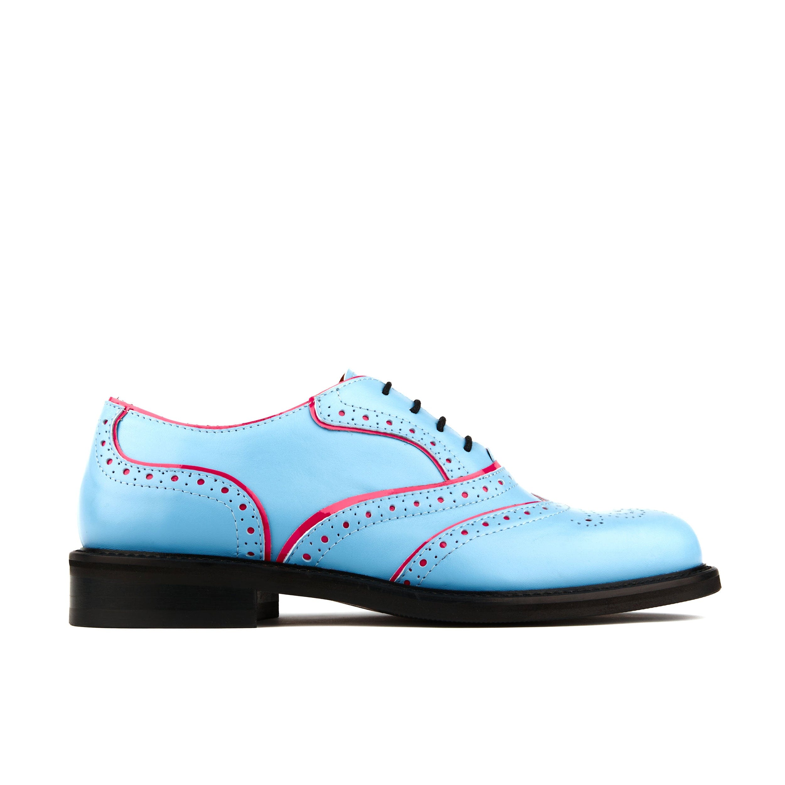 Brick Lane - Light Blue & Pink - Womens Oxfords 8 Uk Embassy London Usa