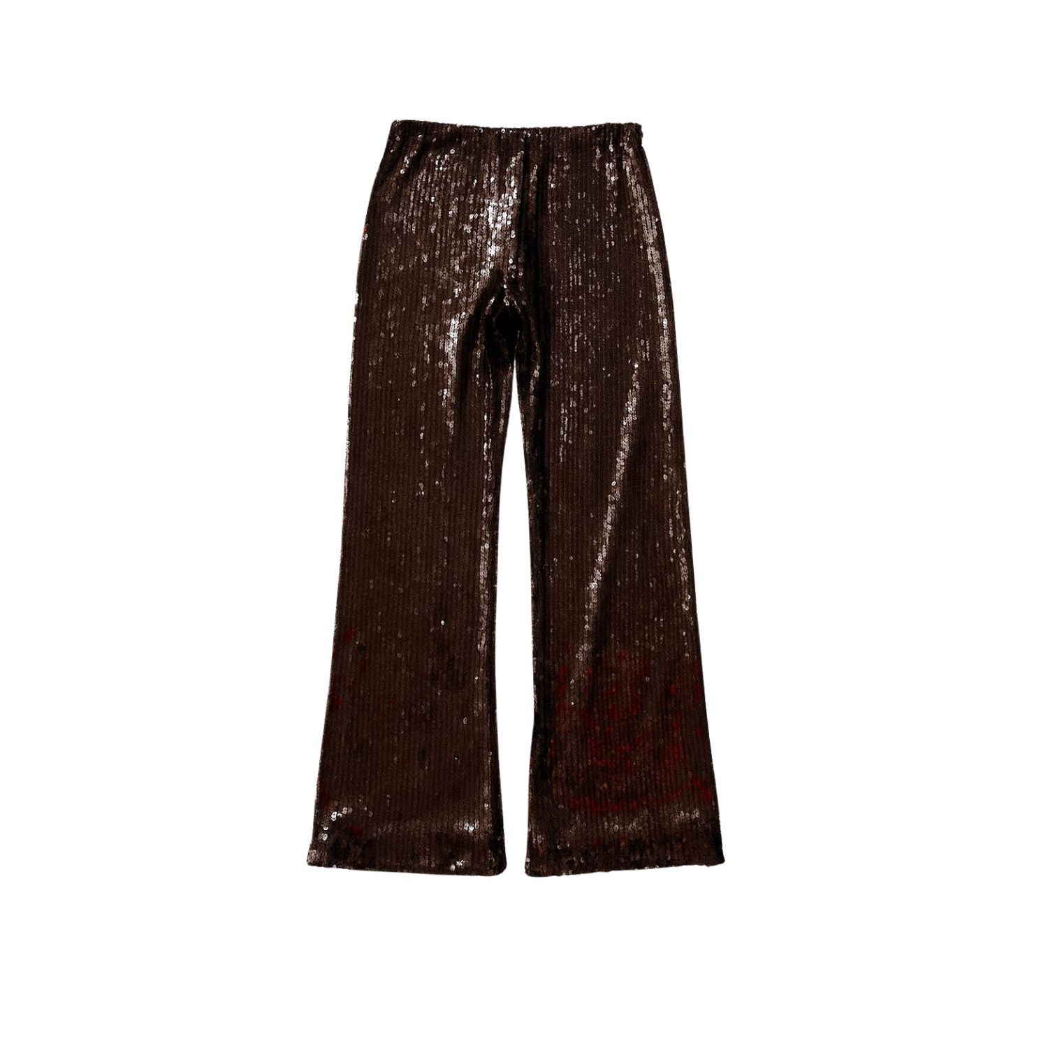 Yorstruly Women's Brown Glaze Sequinned Pants - Souffle In Brown