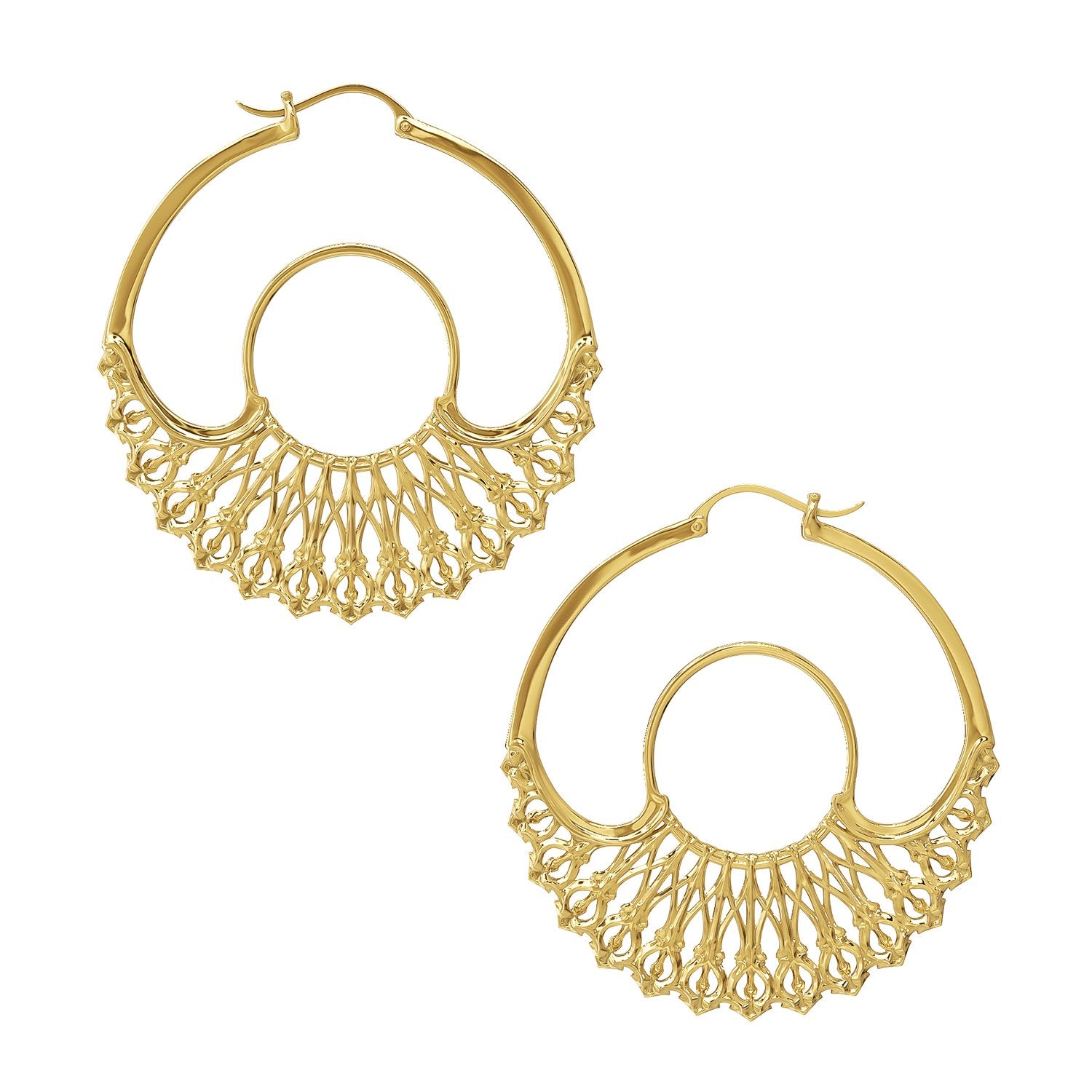 Women’s Iris Hoops Gold Large Astor & Orion