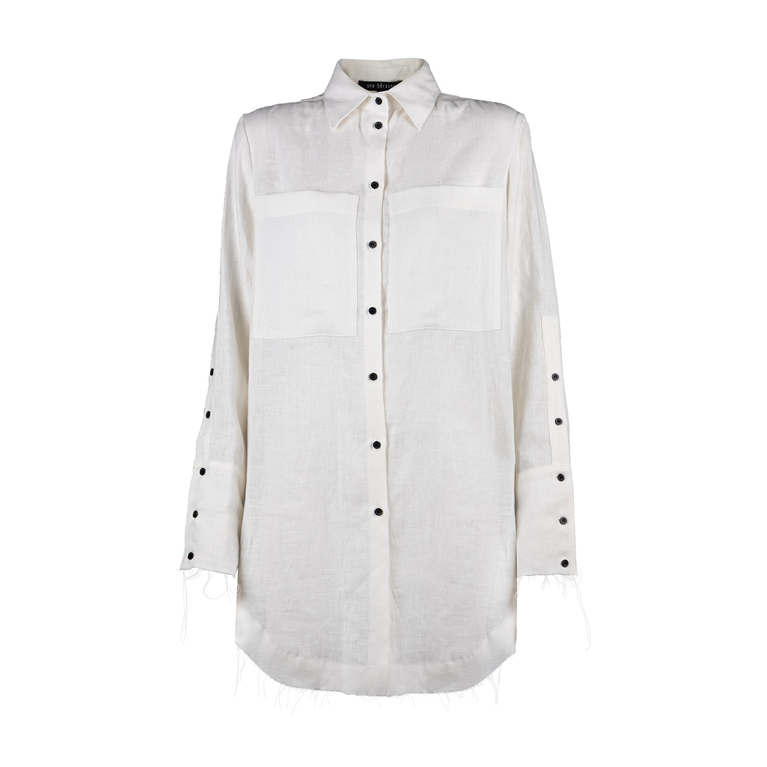 Women&rsquo;s Off-White Linen Oversized Shirt | Small | Una Berzina