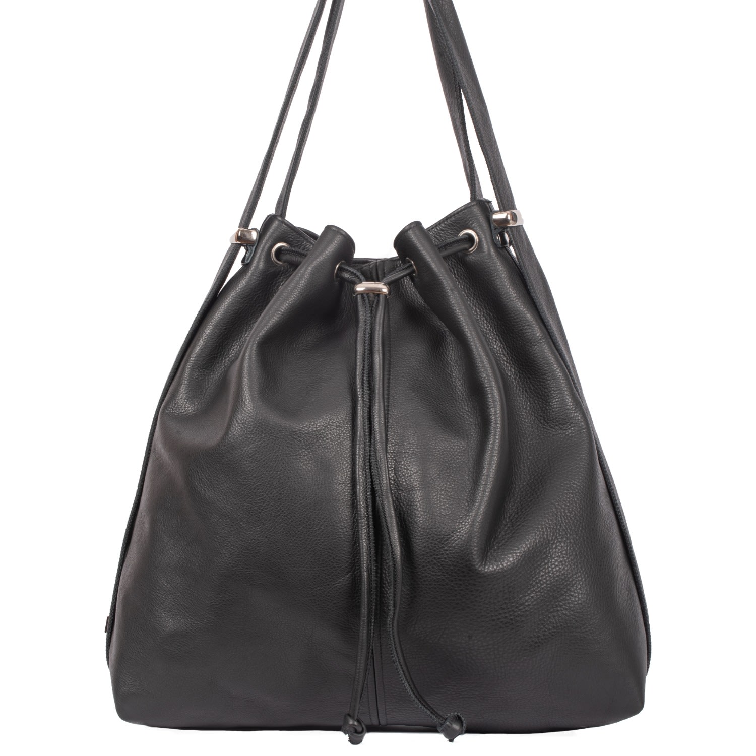 Women’s Leather Mathilde Backpack/Shoulder Bag - Black Owen Barry