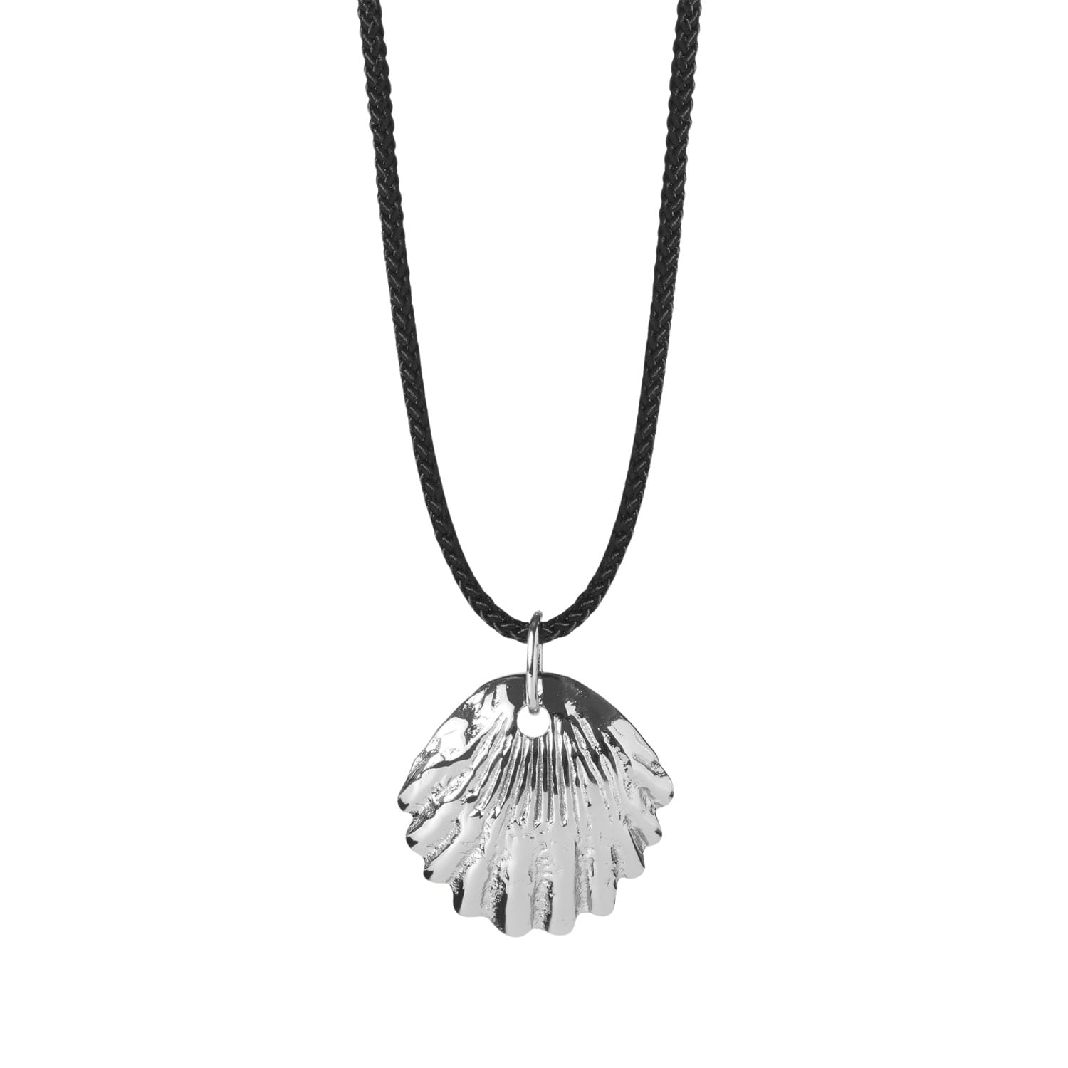 Muru Women's Shell Cord Necklace Silver In Silver