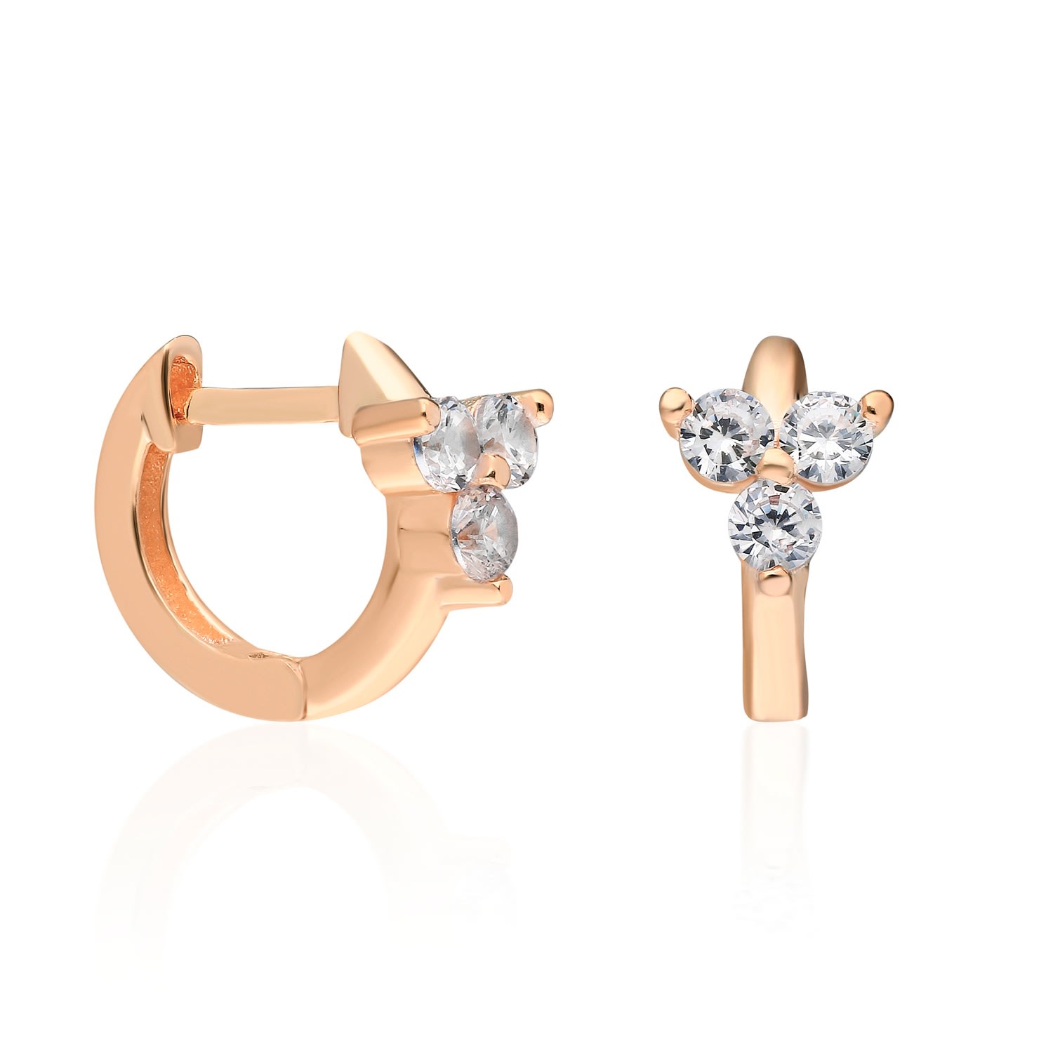 women's bella mia earring - rose gold miss happiness