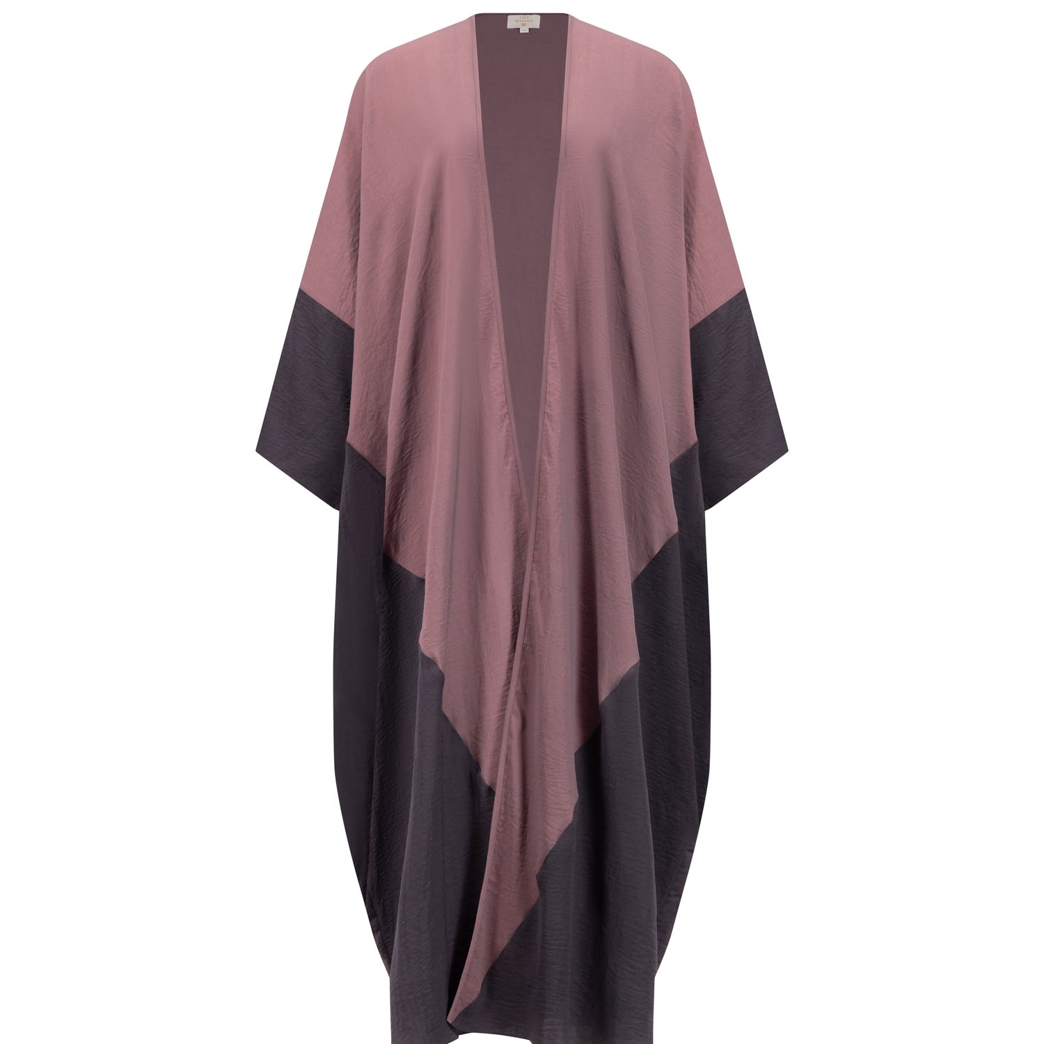 Women’s Two Toned Crepe Silk Abaya In Mariposa Cut One Size Azzalia