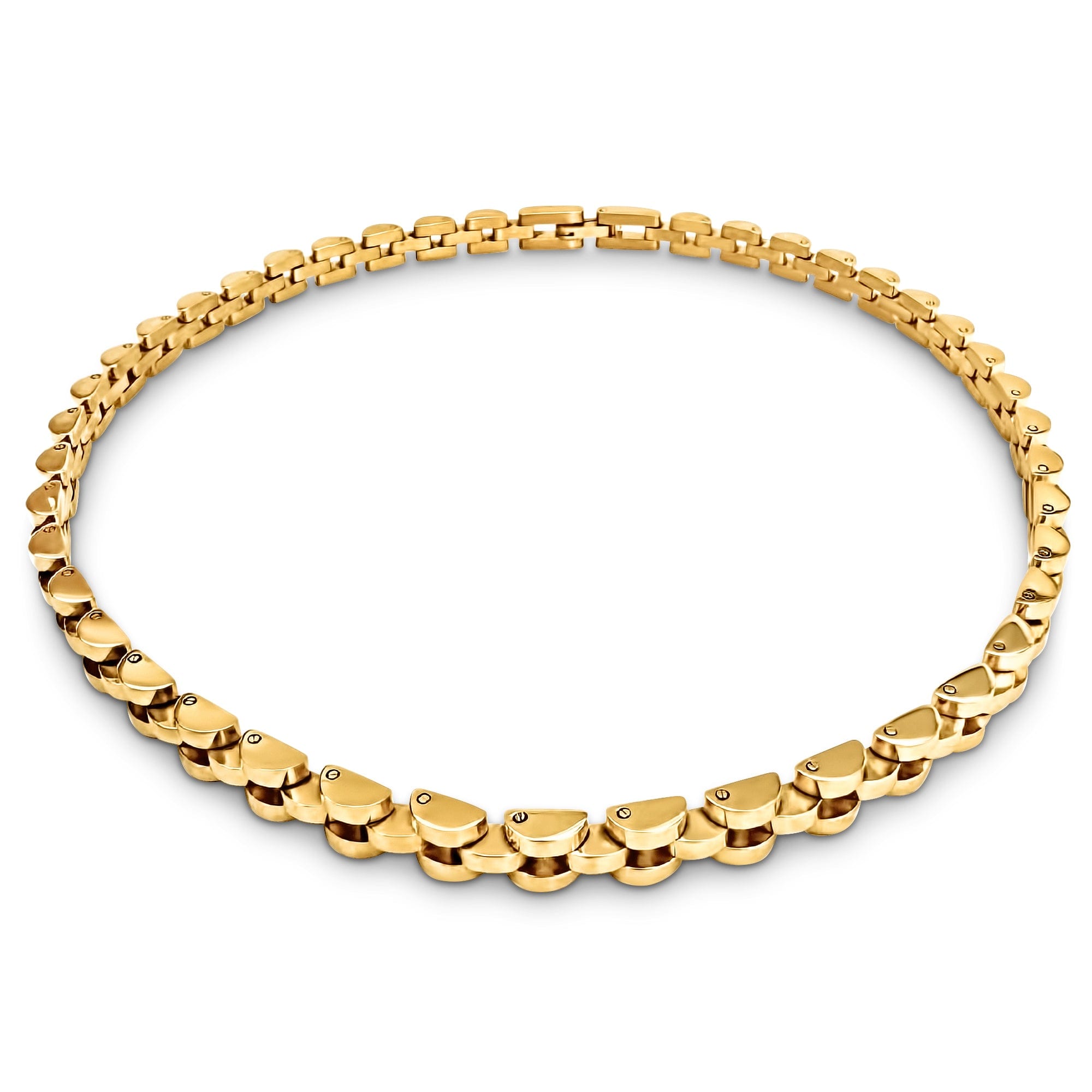Ellie Vail Jewelry Women's Gold Onyx Watch Band Choker Necklace