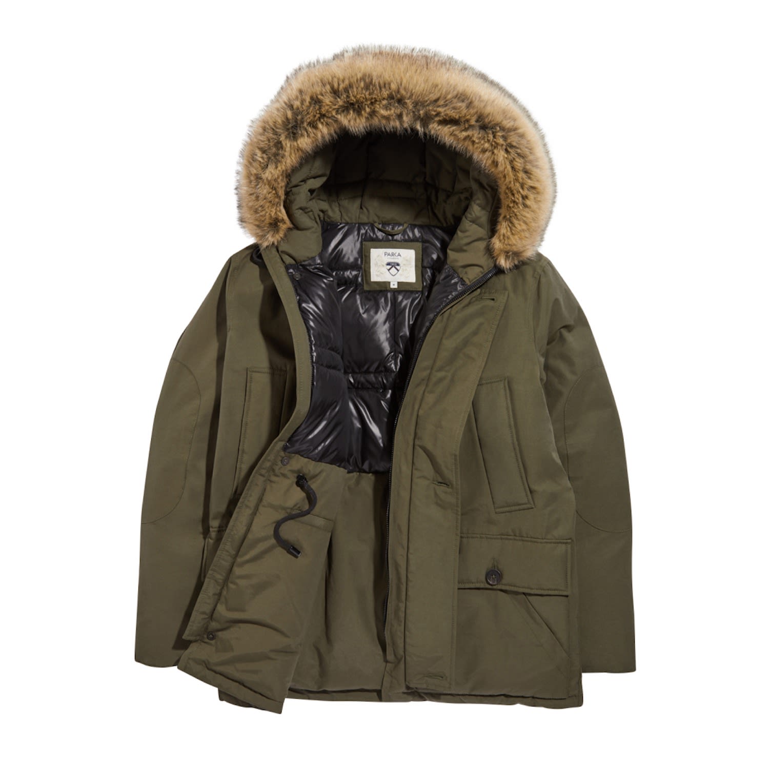 Men’s Alaska Faux Fur Parka - Green Extra Large Parka London