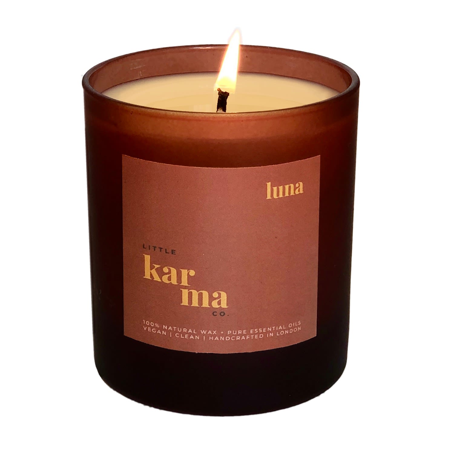 Yellow / Orange Luna - Calming Lavender + Patchouli Refillable Large Candle Little Karma Co. Ltd