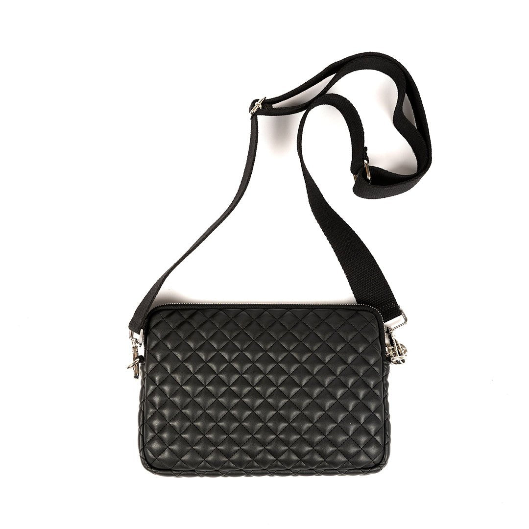 Women's Black Carlton Ipad Case/ Bag With Shoulder Strap | Sjw Bags London