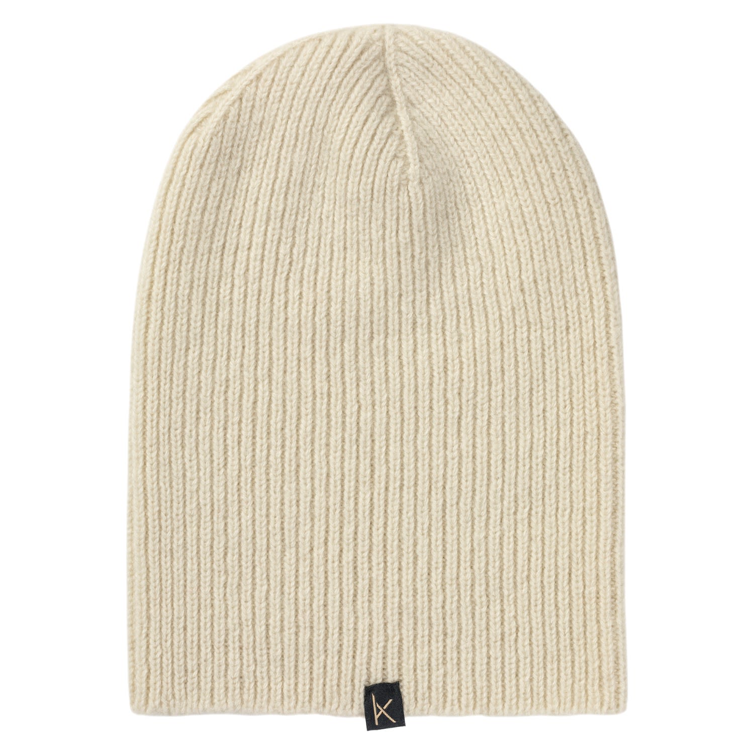 Men’s White Deluxe Knitted Cashmere Beanie Hat Kinalba