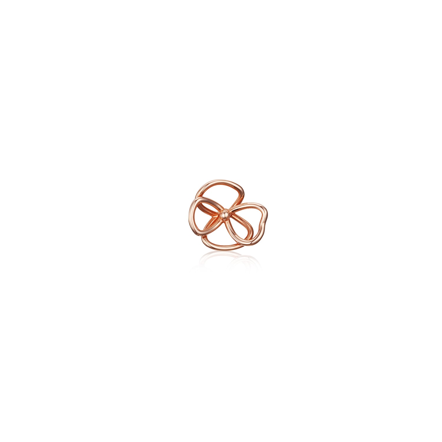 Didier Dubot Women's Rose Gold La D. D One-sided Poppy Flower Gold Earring In Gold